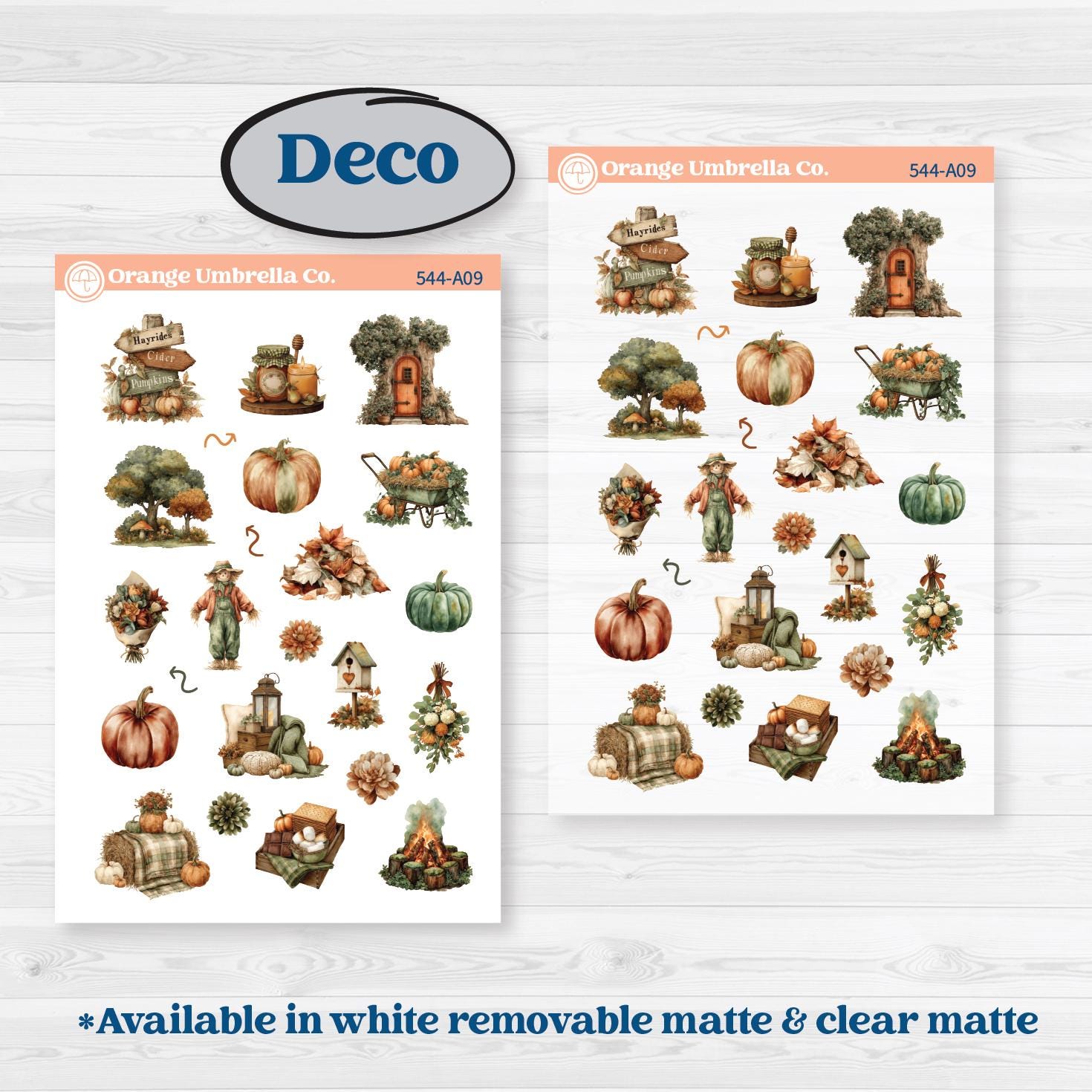 Autumn Woodland Planner Kit | Weekly Sticker Kit for Vertical Planners like Erin Condren | Autumn Stroll | KIT-544-A