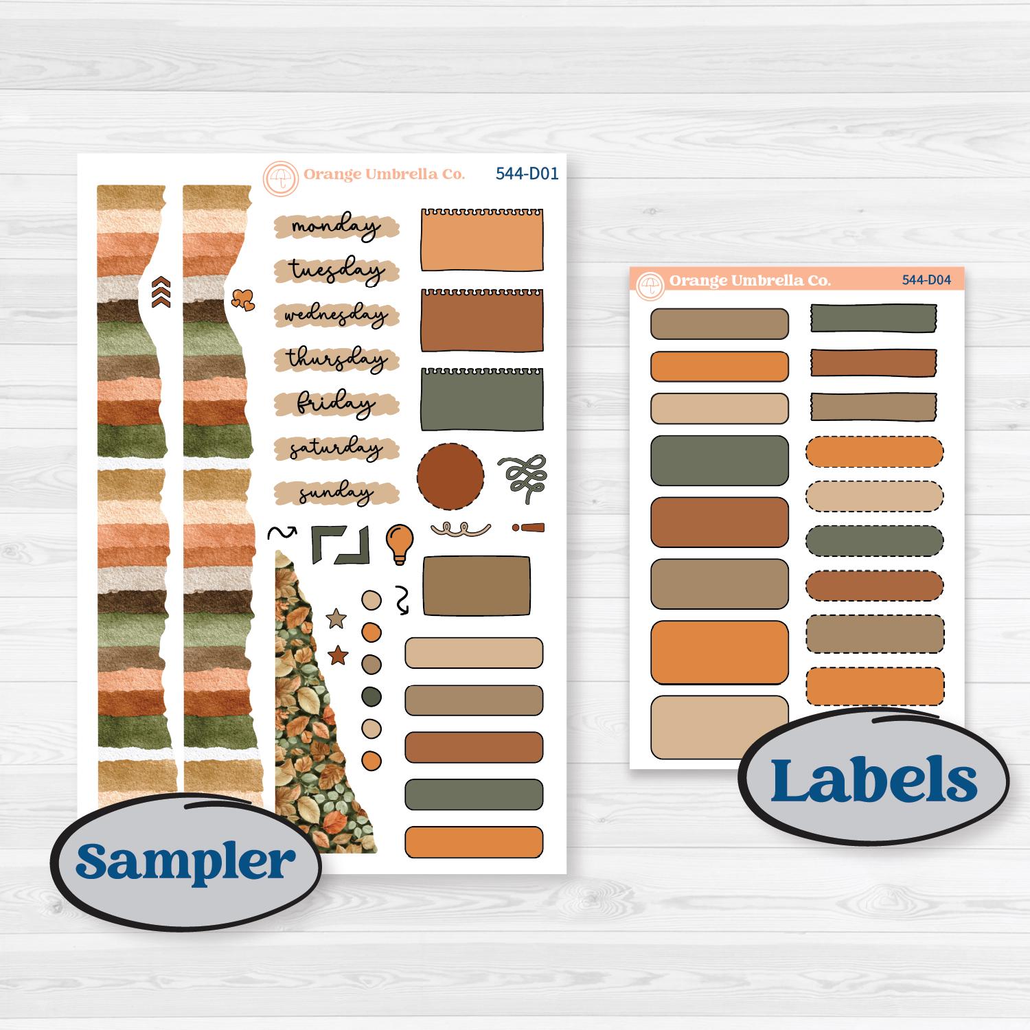 Autumn Woodland Planner Kit | Journaling or Scrapbooking Kit | Creative Junk Journal Planner Stickers | Autumn Stroll | KIT-544-D