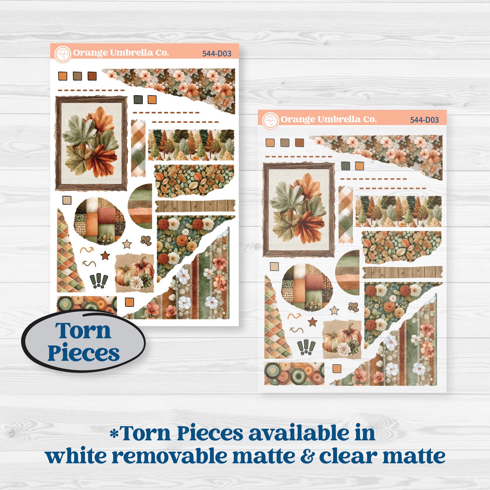 Autumn Woodland Planner Kit | Journaling or Scrapbooking Kit | Creative Junk Journal Planner Stickers | Autumn Stroll | KIT-544-D