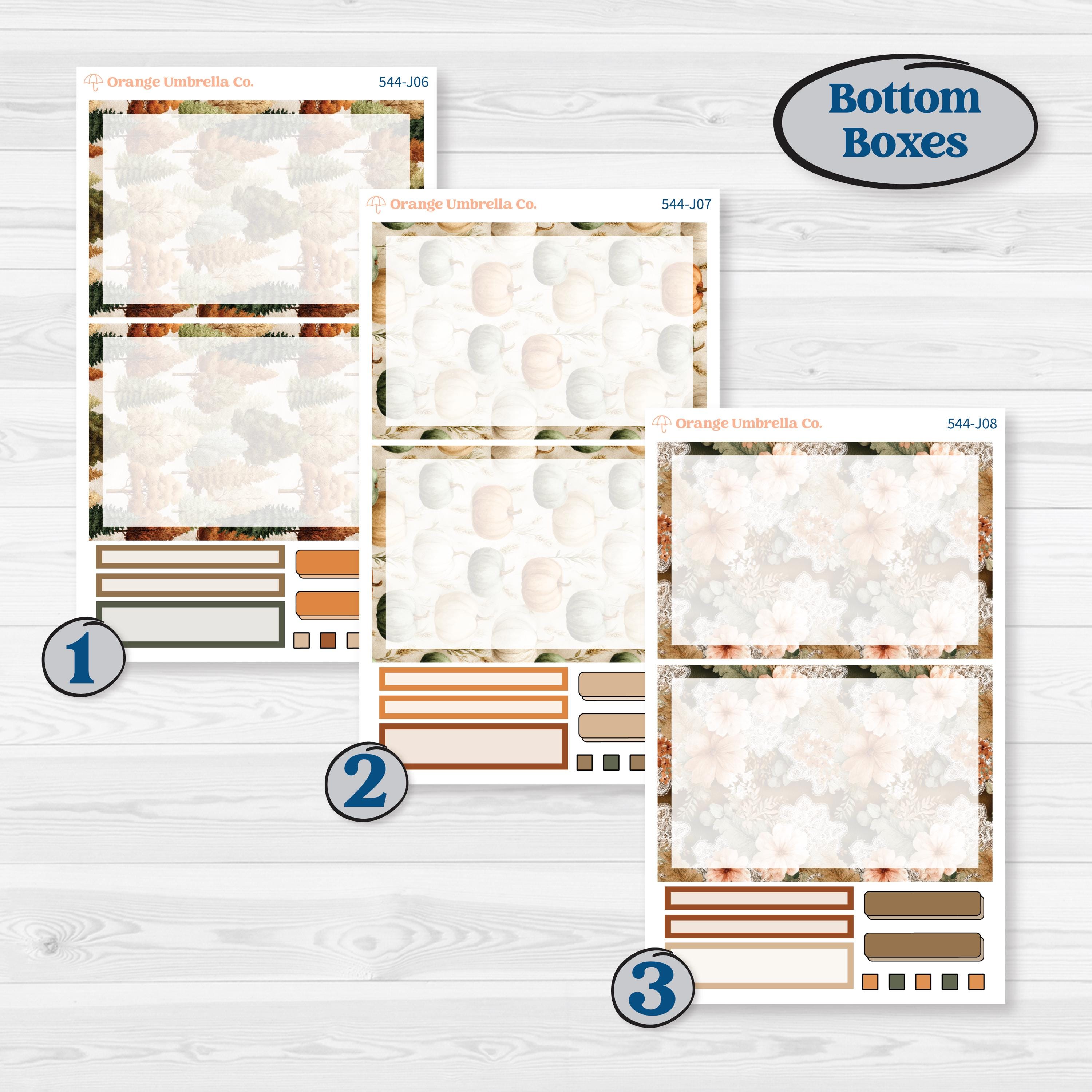 Autumn Woodland Planner Kit | A5 Daily Duo Planner Kit Stickers | Autumn Stroll | KIT-544-J
