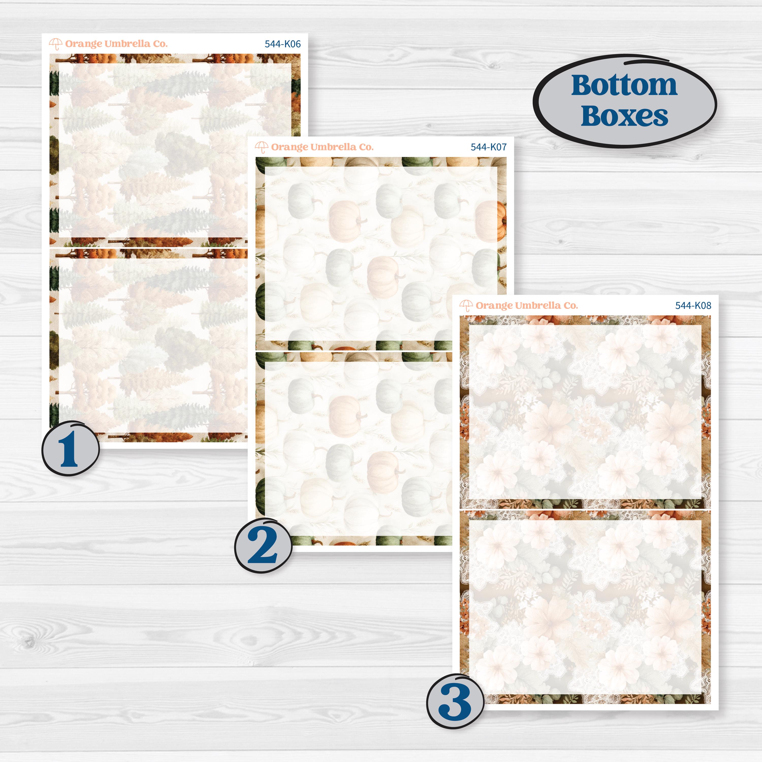 Autumn Woodland Planner Kit | 7x9 Erin Condren Daily Duo Planner Kit Stickers | Autumn Stroll | KIT-544-K