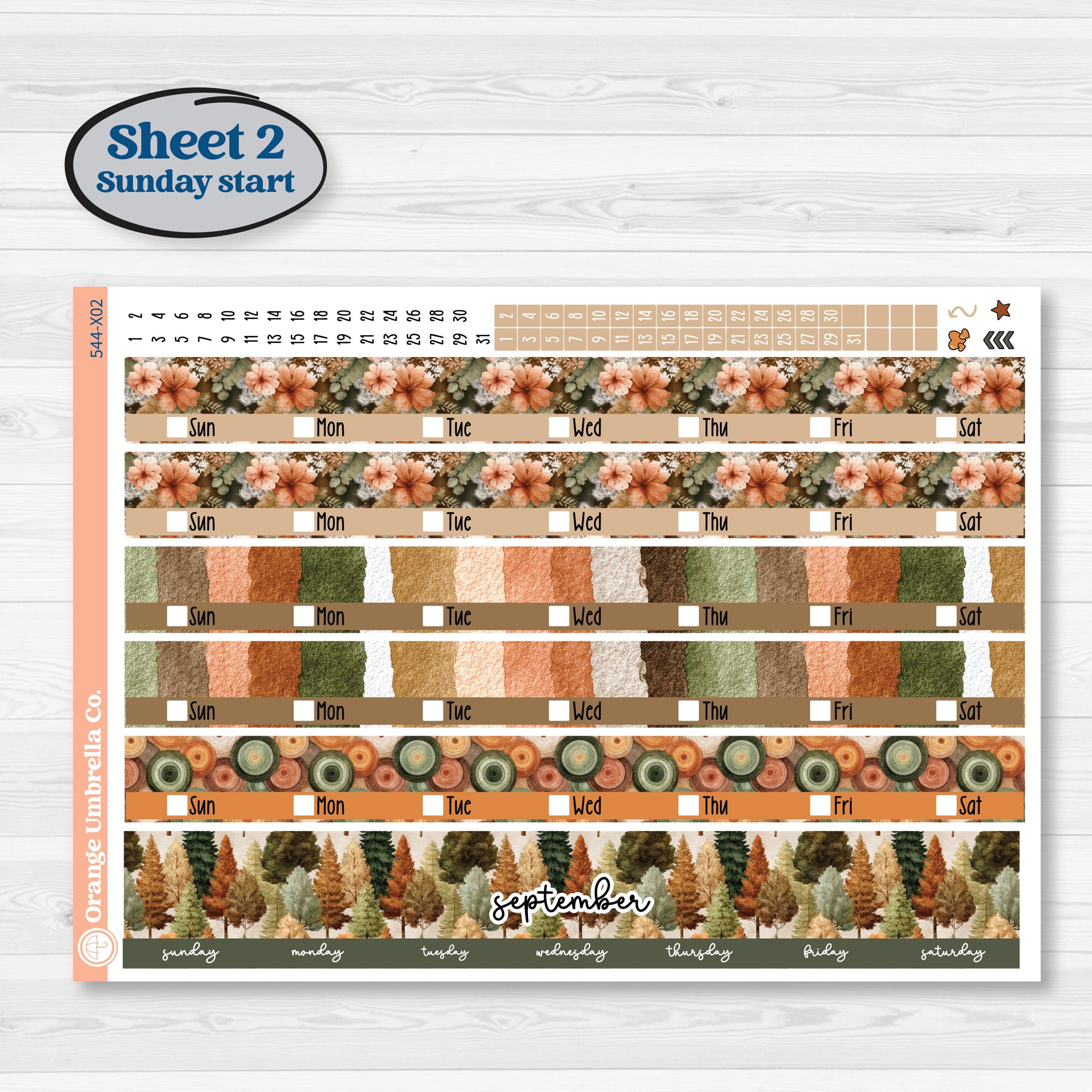 Autumn Woodland Planner Kit | Laurel Denise Jo Large Planner Kit Stickers | Autumn Stroll | KIT-544-X