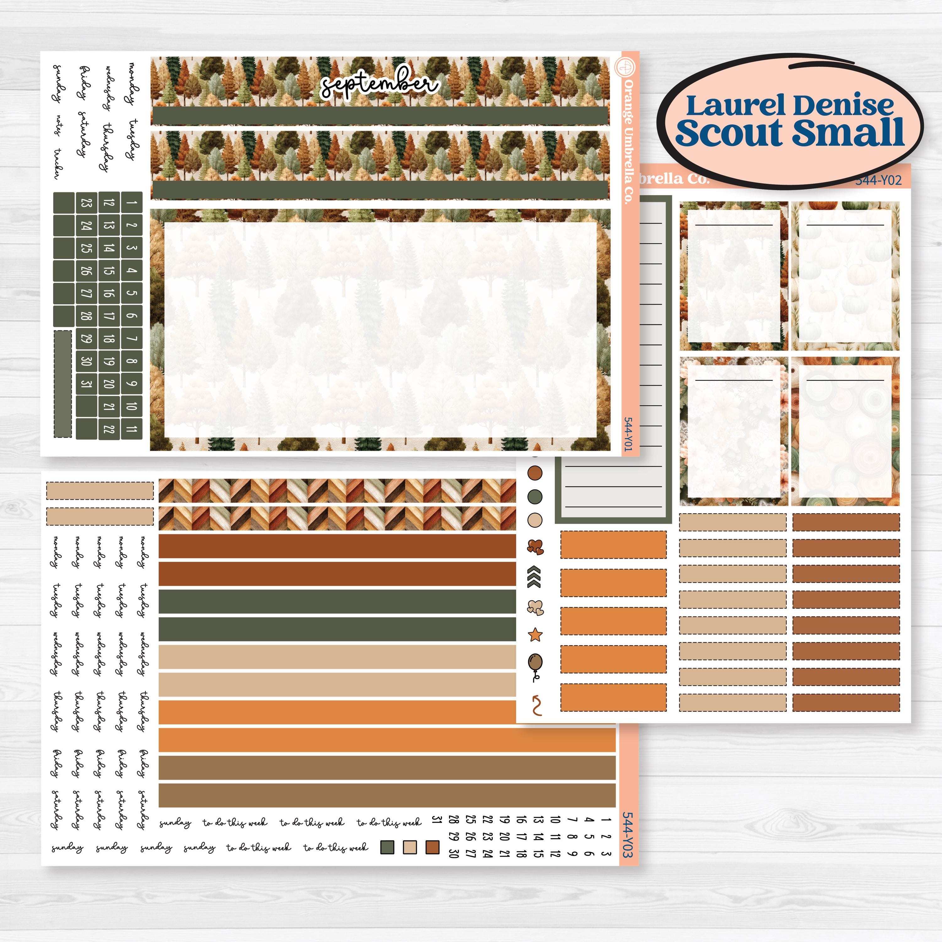 Autumn Woodland Planner Kit | Laurel Denise Scout Small Planner Kit Stickers | Autumn Stroll | KIT-544-Y