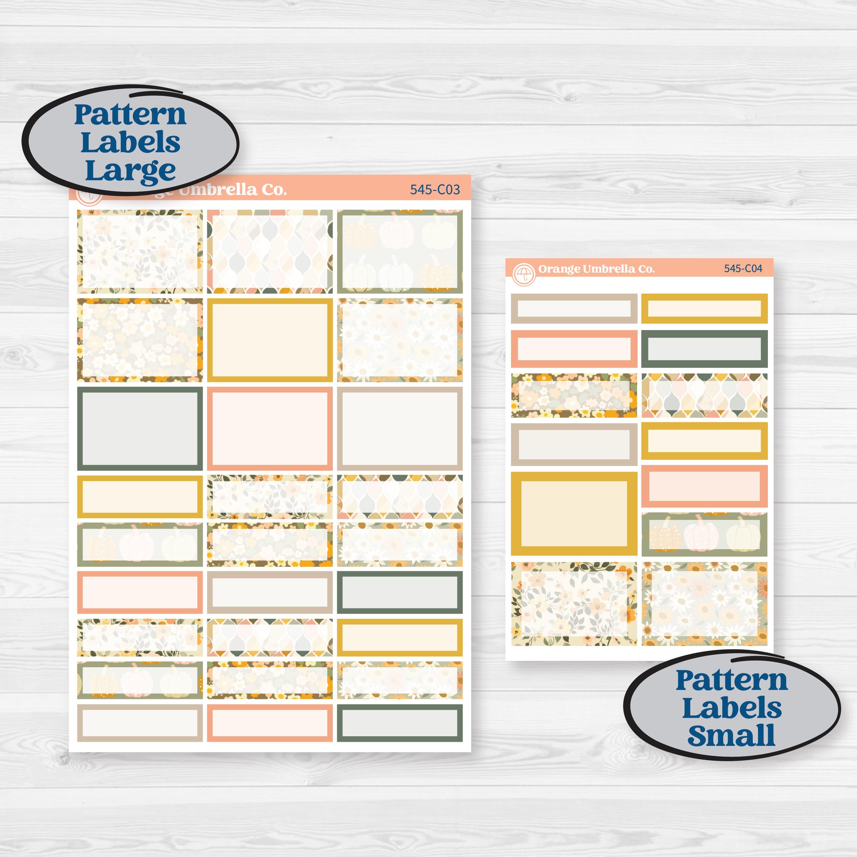 Pumpkin Patch Stickers | Weekly Add-On Labels Planner Kit Stickers | Oh My Gourd | KIT-545-C