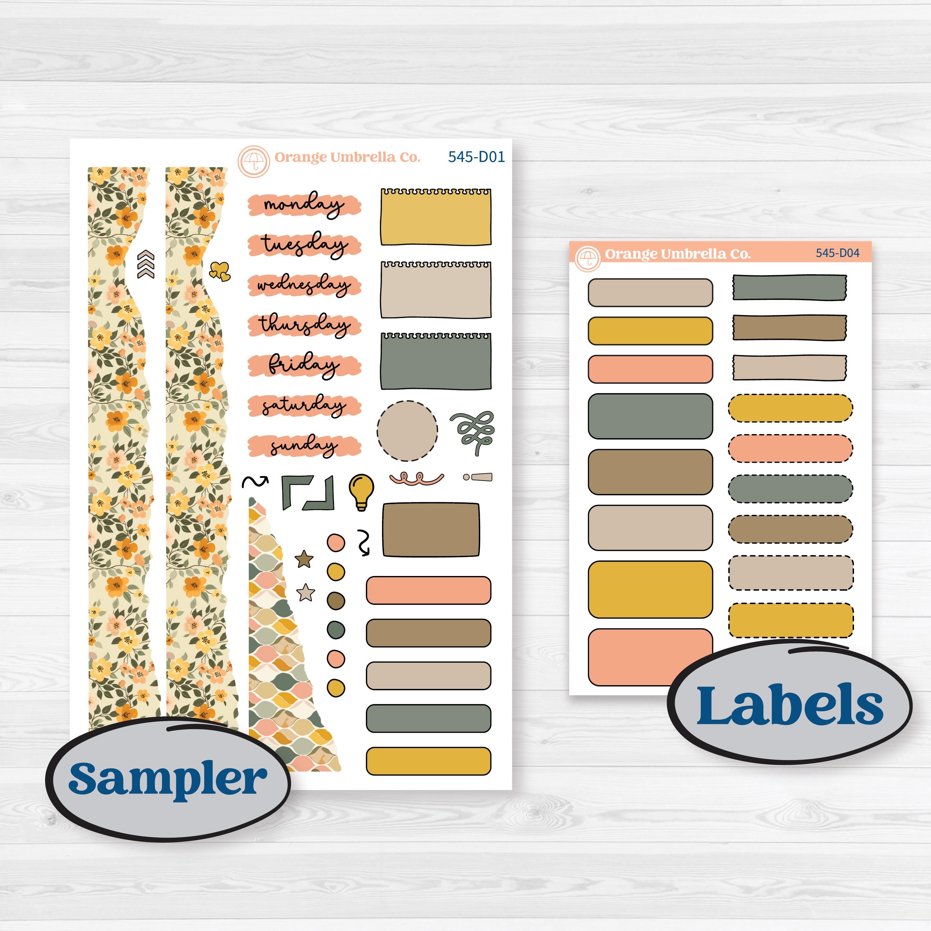 Pumpkin Patch Stickers | Journaling or Scrapbooking Kit | Creative Junk Journal Planner Stickers | Oh My Gourd | KIT-545-D