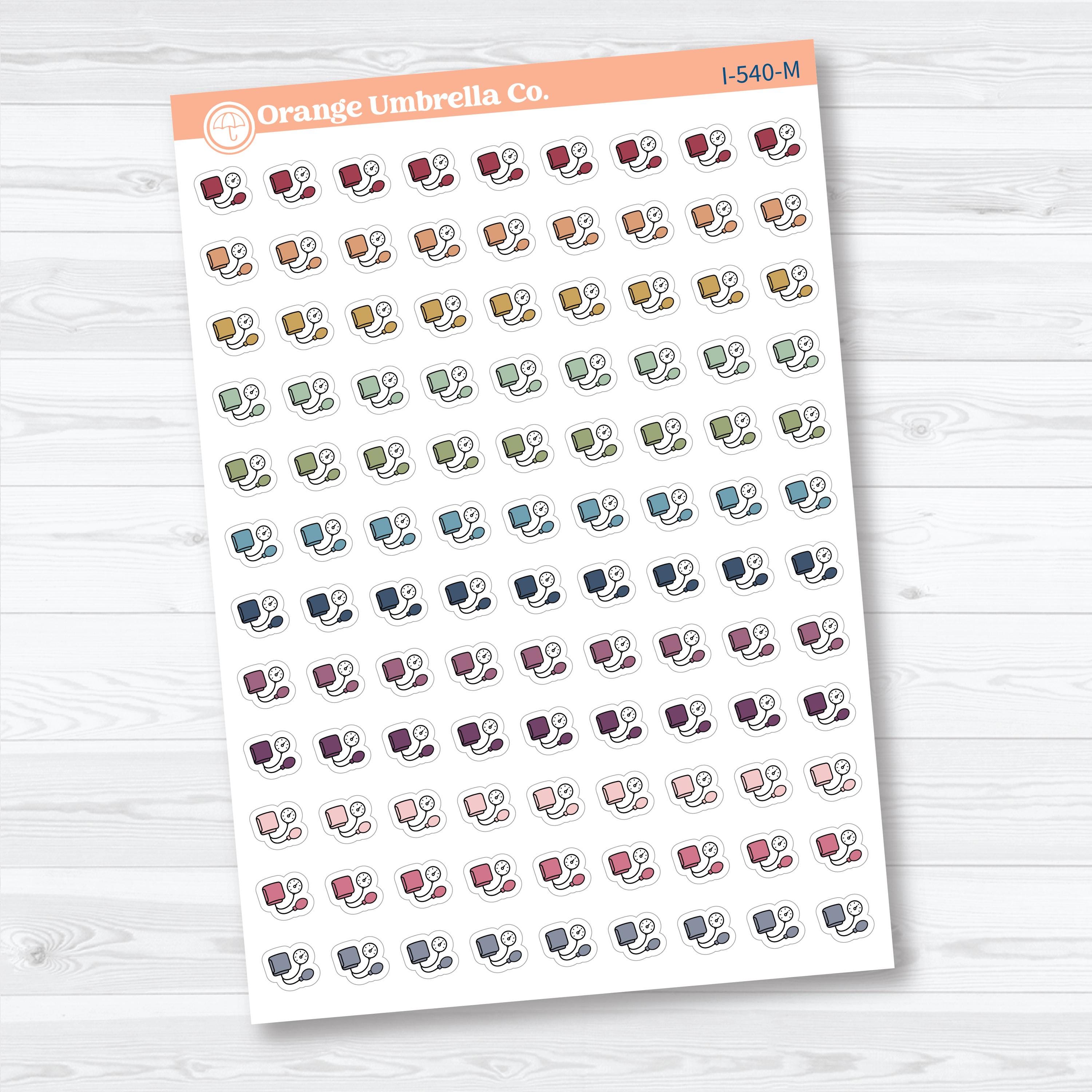 Blood Pressure Icons | Health Planner Stickers | I-540