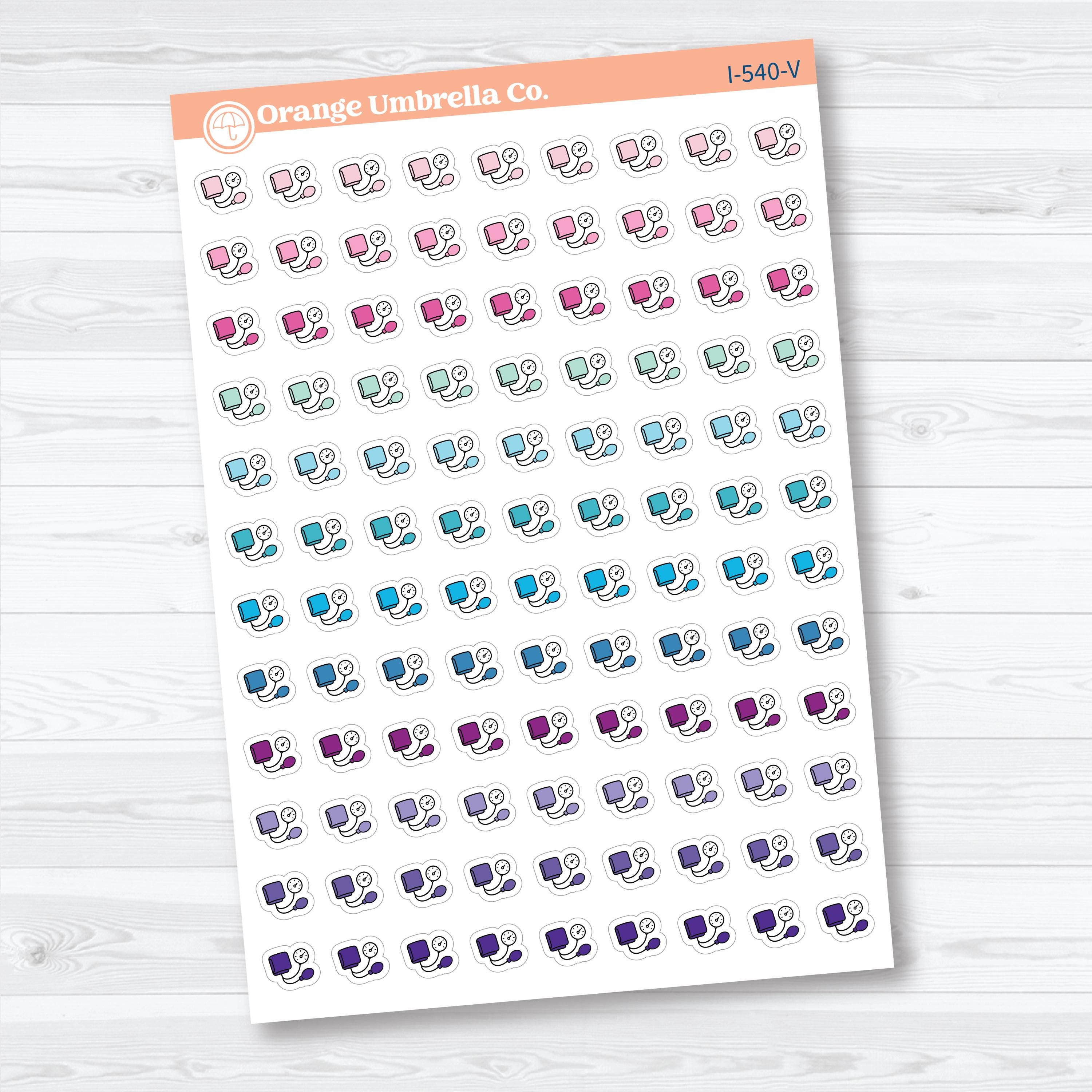 Blood Pressure Icons | Health Planner Stickers | I-540