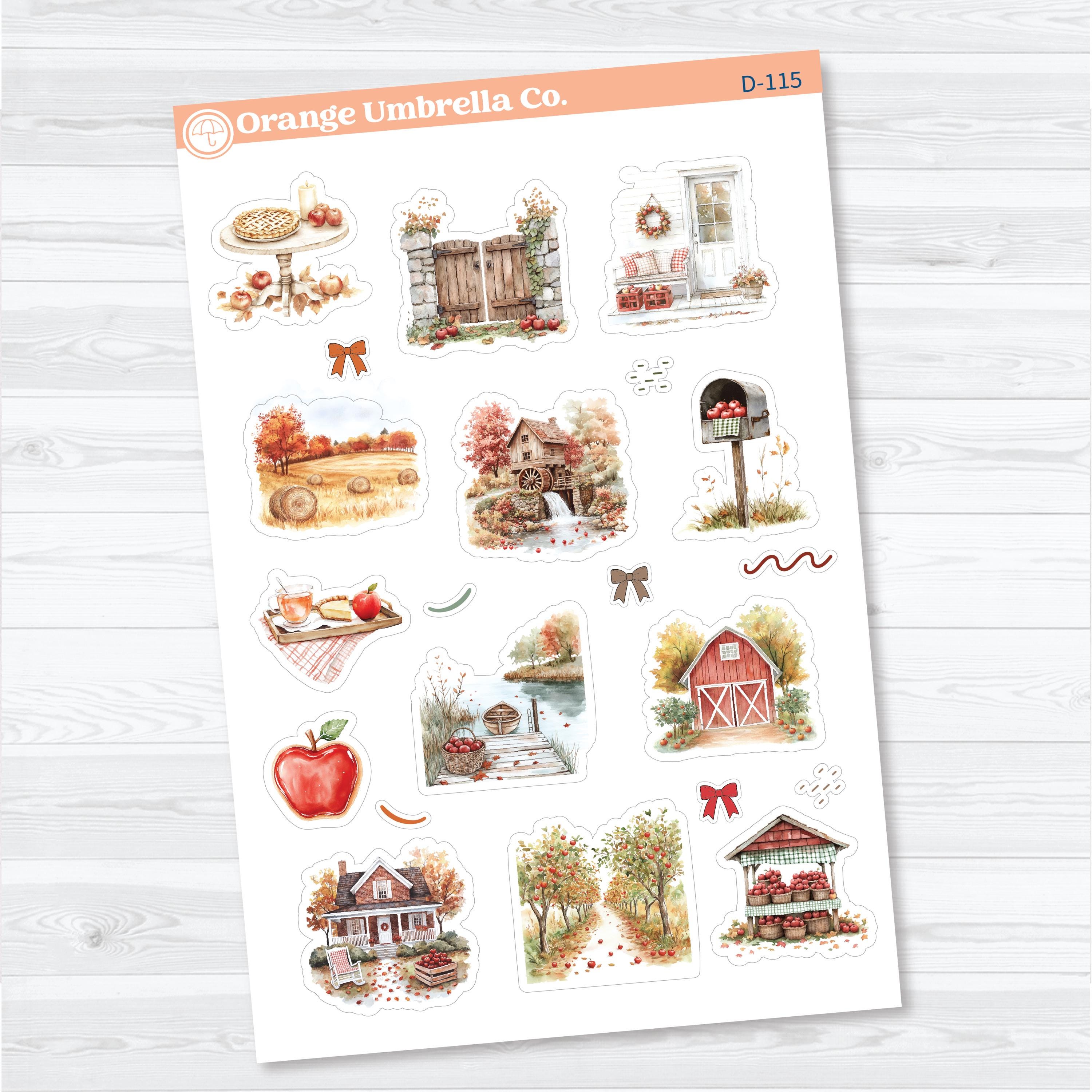 Apple Crisp Deco | Fall Planner Stickers | D-115-116