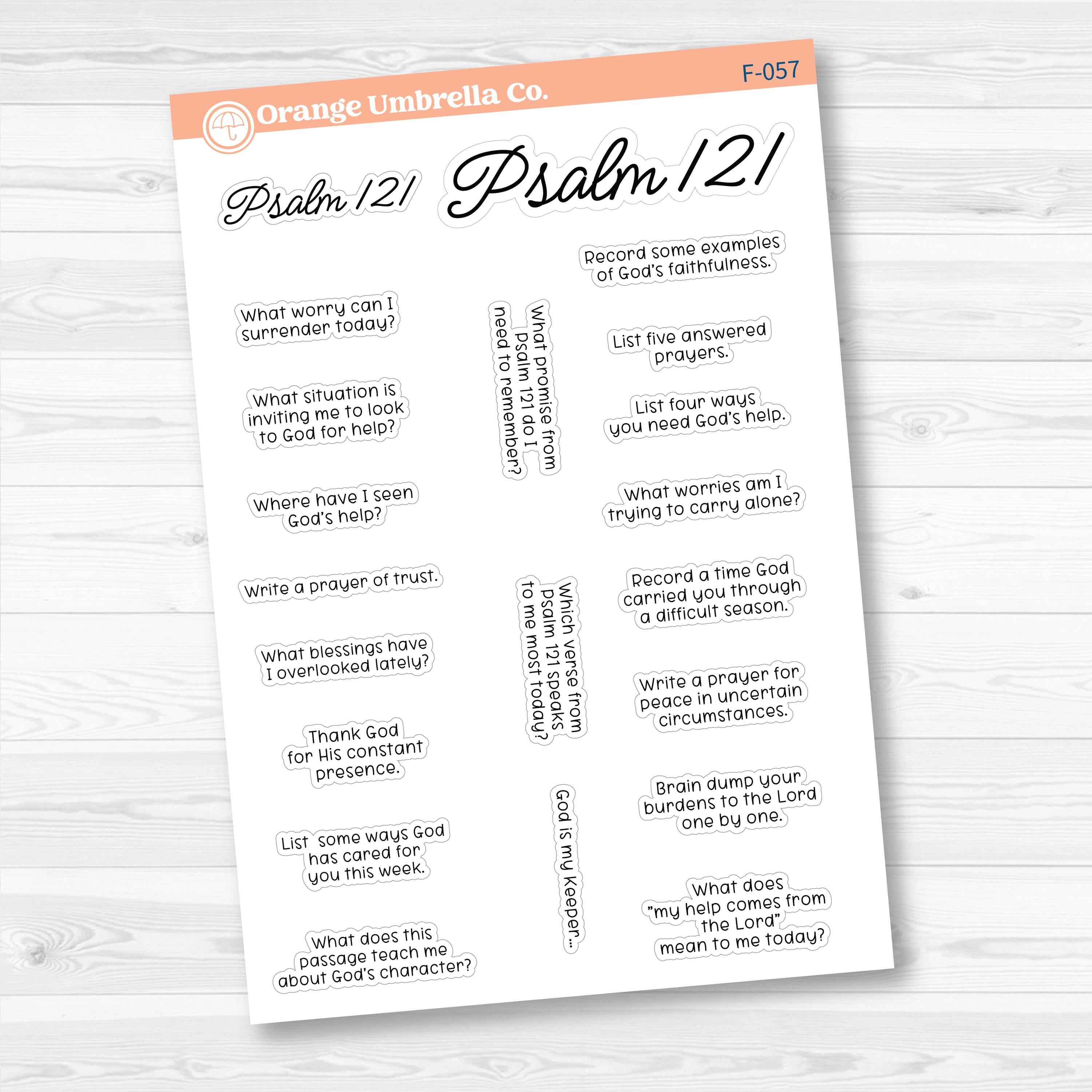 Psalm 121 Bible Journaling | Bible Study Sticker Set | F-056-058