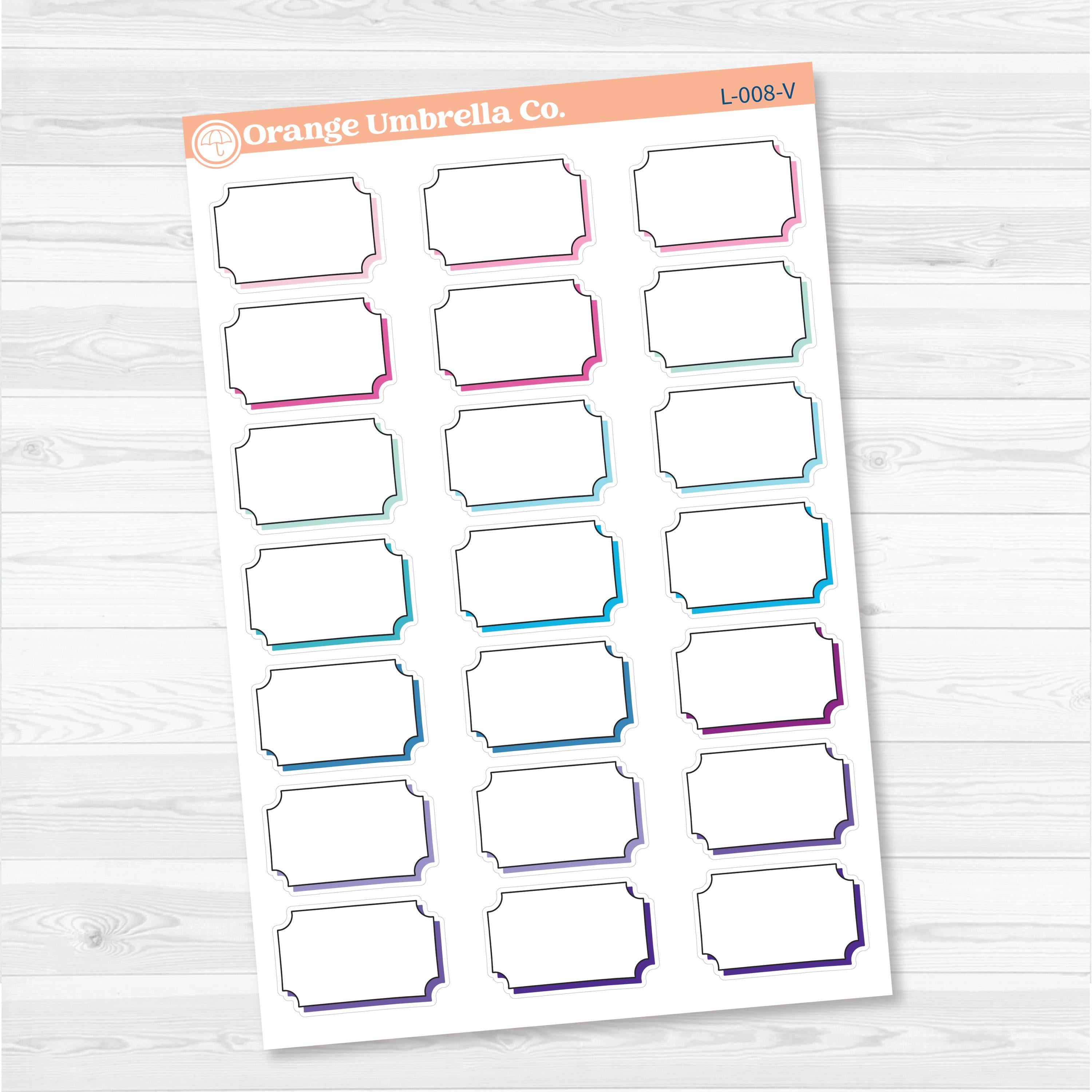 Shadow Ticket Stub Labels | Planner Stickers | L-008