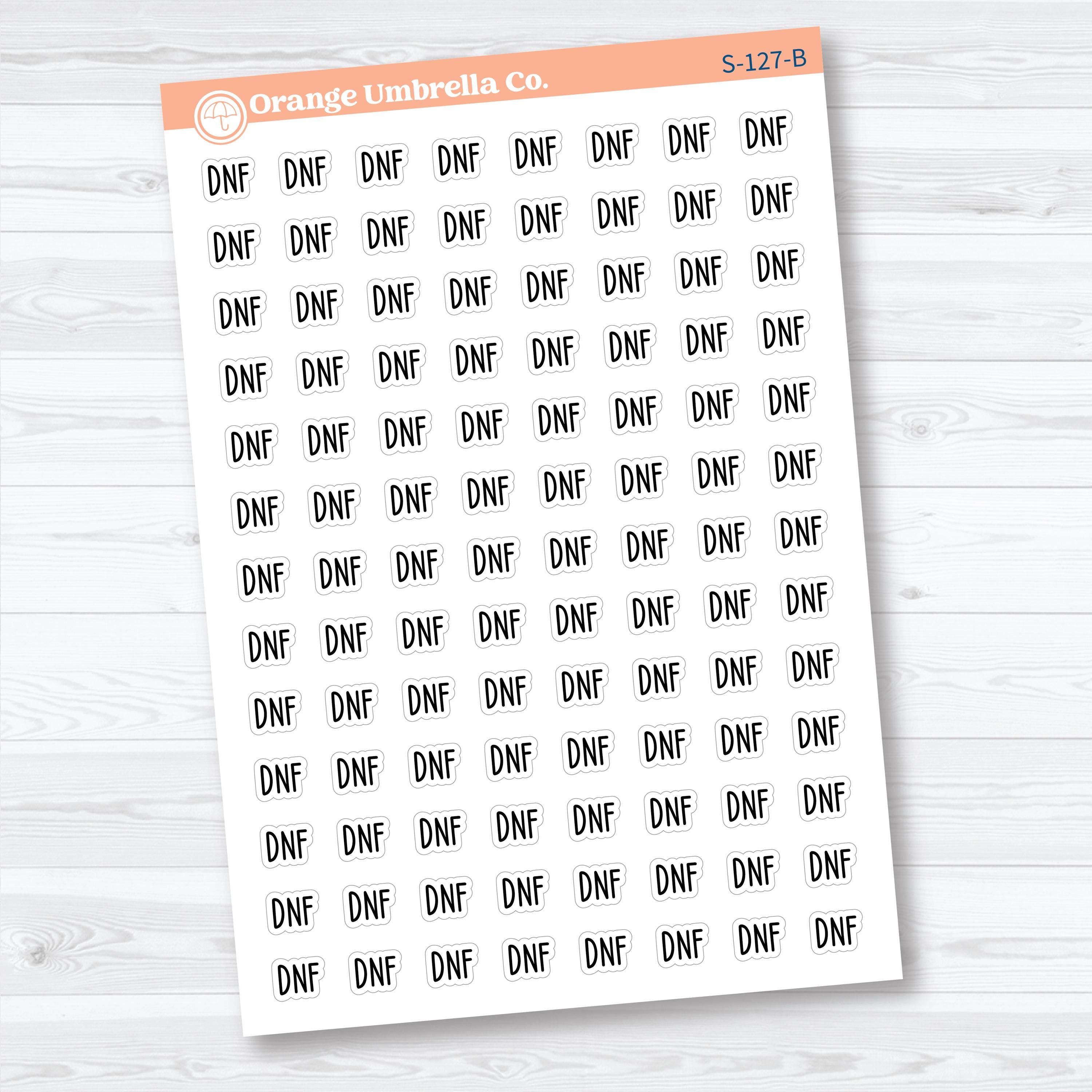 Did Not Finish Scripts | Reading Journal Planner Stickers | S-127