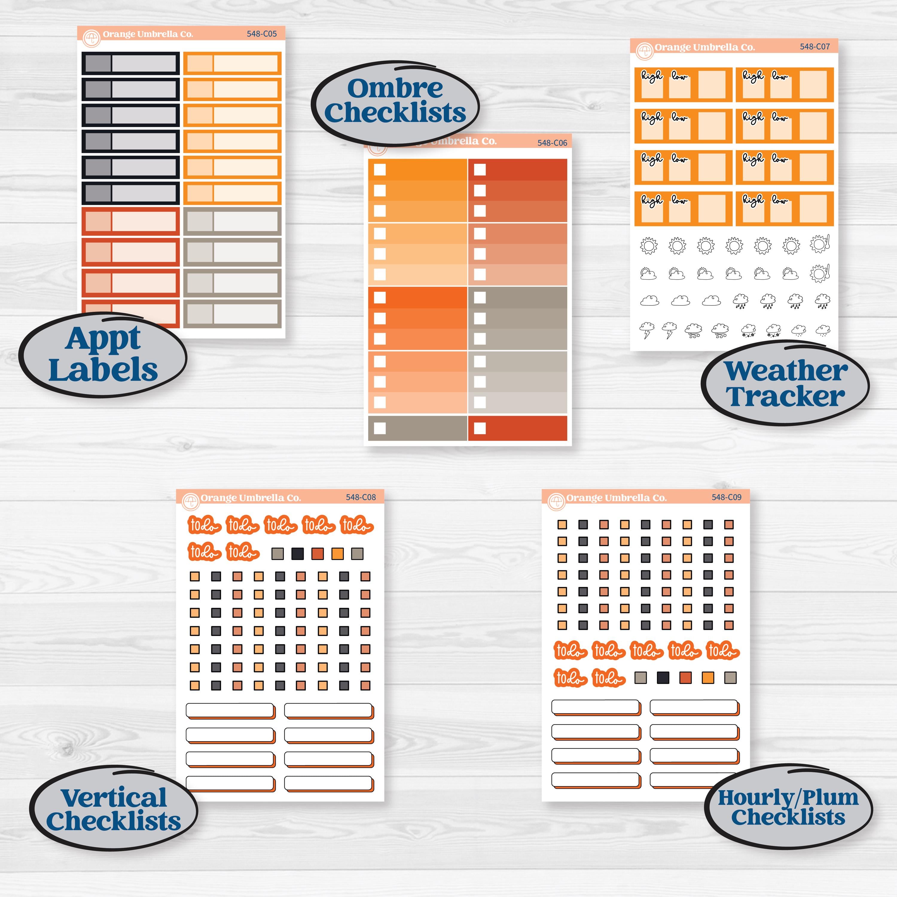 Halloween Planner Kit | Weekly Add-On Labels Planner Kit Stickers | Carnival of Curiosities | KIT-548-C