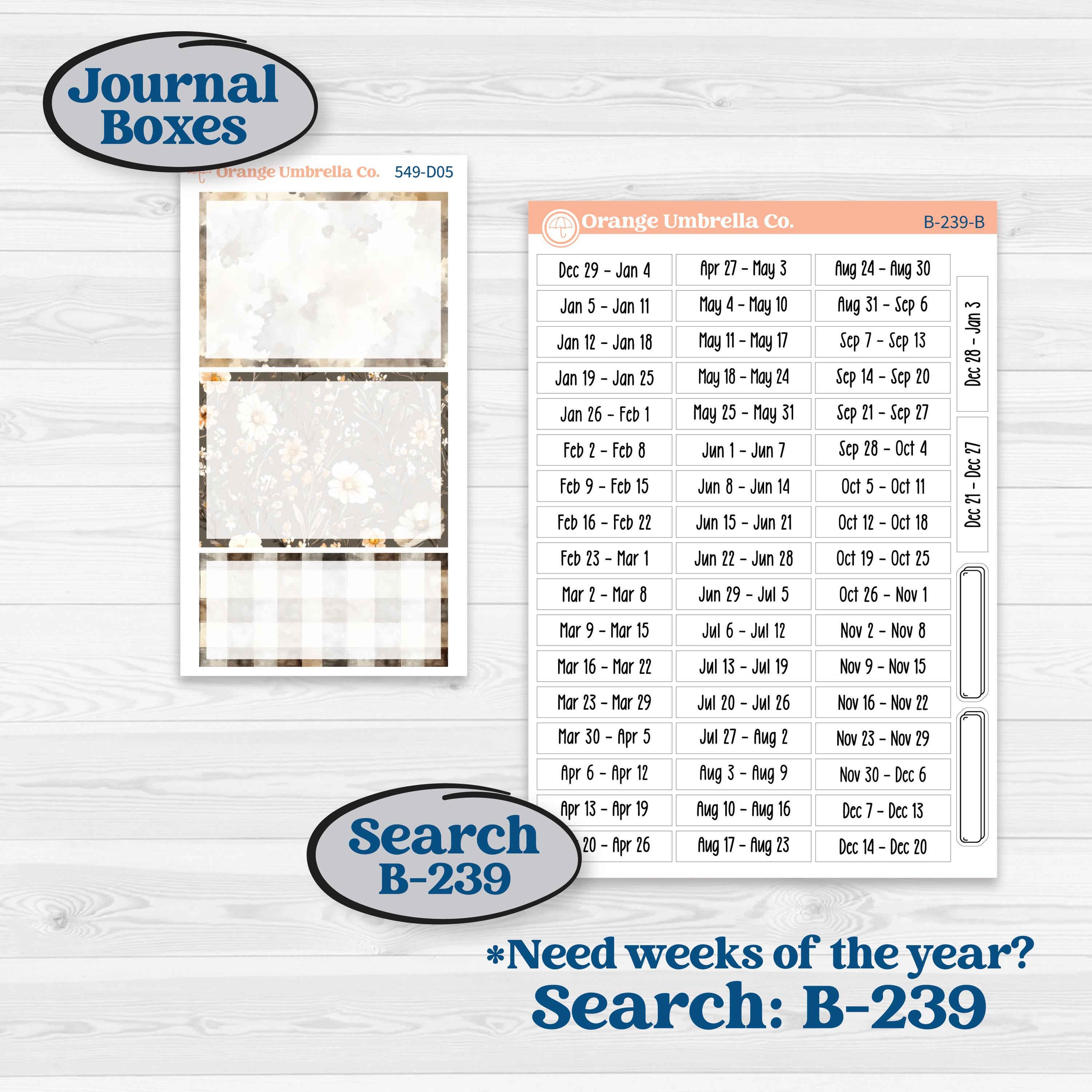 Blue Autumn Planner Kit | Journaling or Scrapbooking Kit | Creative Junk Journal Planner Stickers | Farmhouse Fall | KIT-549-D
