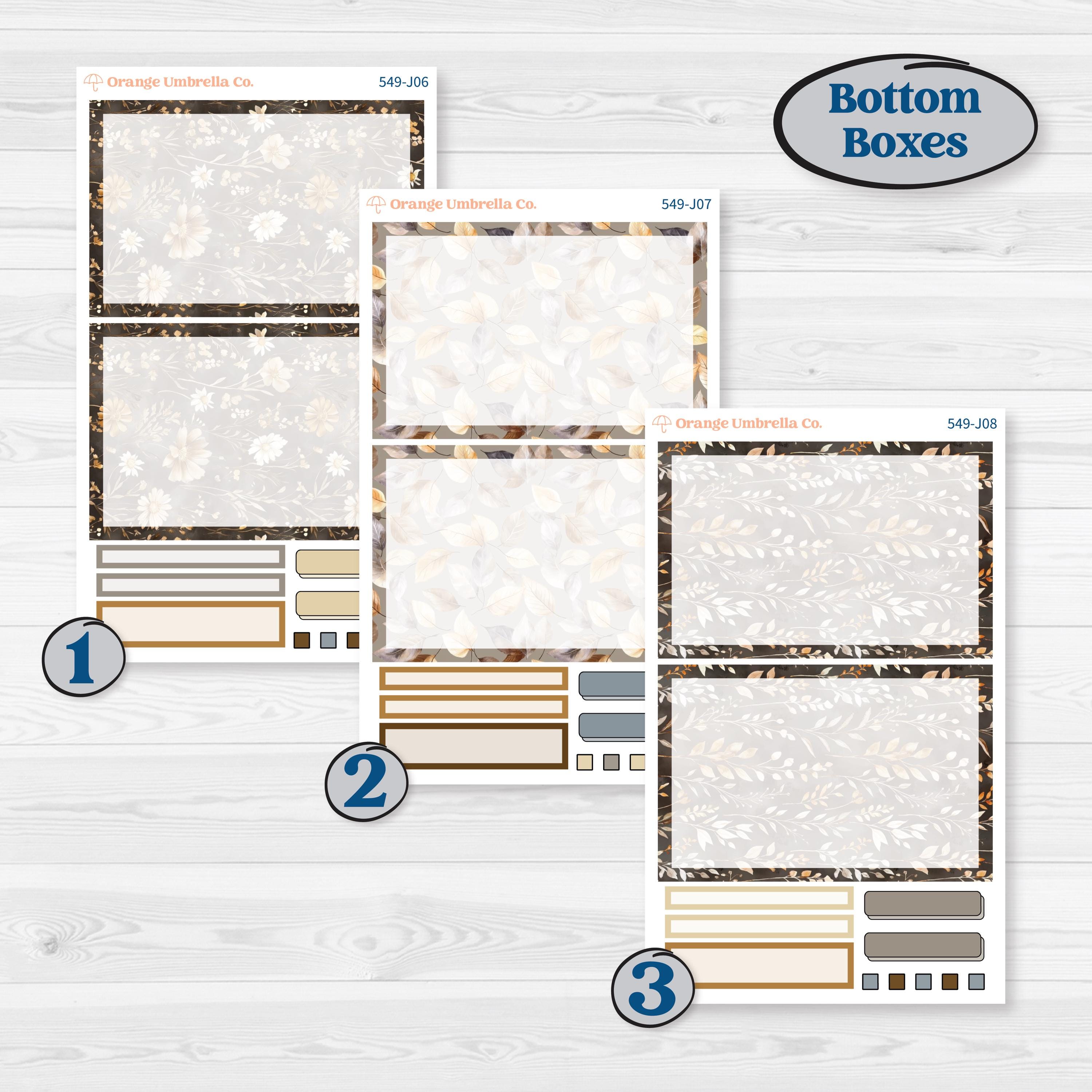 Blue Autumn Planner Kit | A5 Daily Duo Planner Kit Stickers | Farmhouse Fall | KIT-549-J