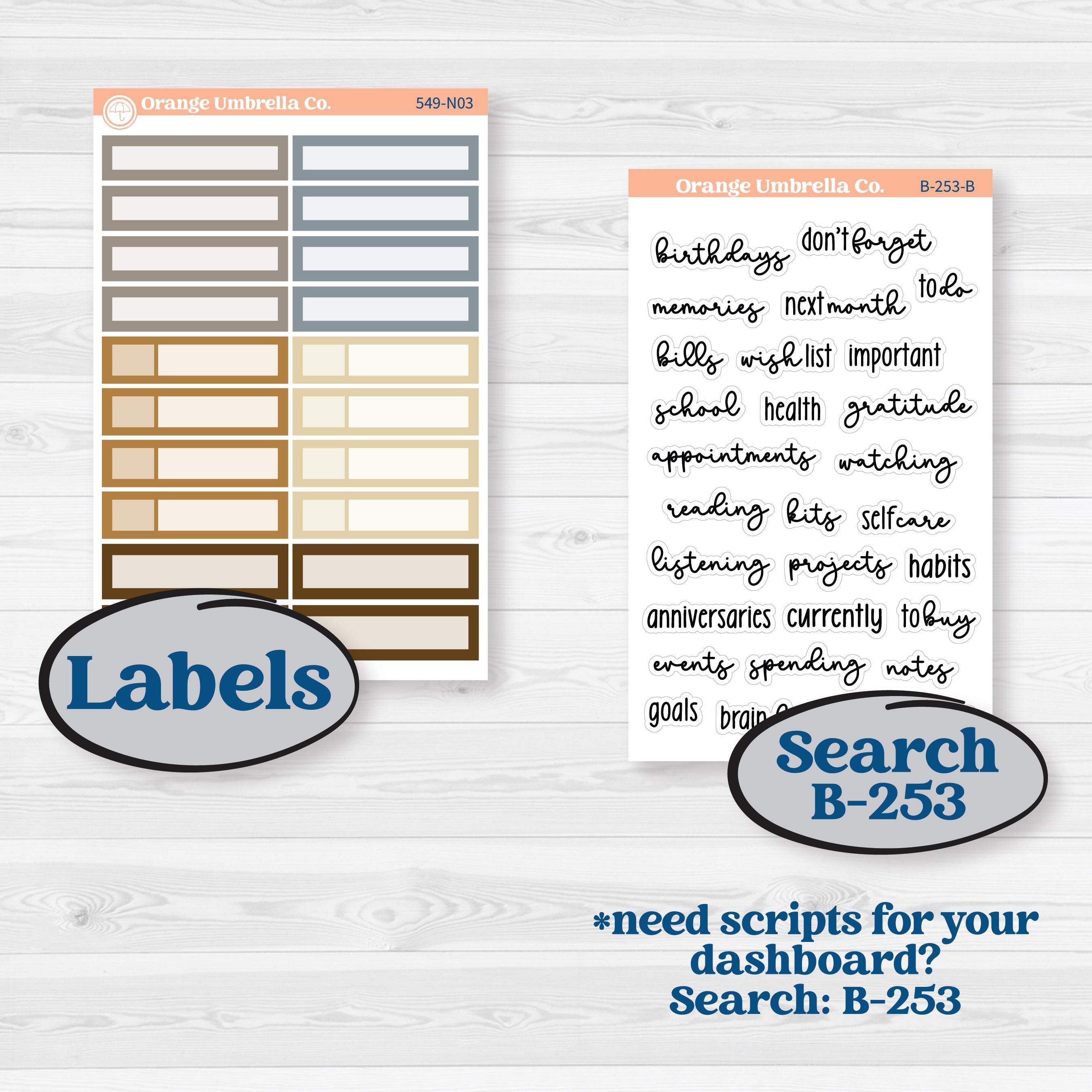 Blue Autumn Planner Kit | 7x9 Erin Condren Life Planner Monthly & Dashboard Sticker Kit | Farmhouse Fall | KIT-549-N