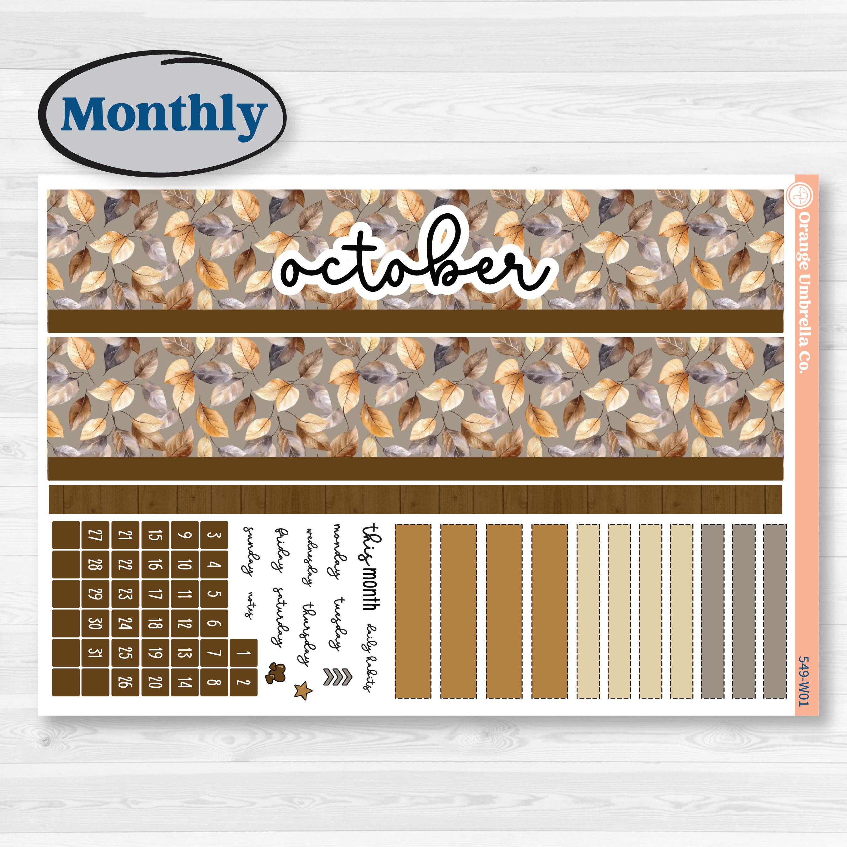 Blue Autumn Planner Kit | Laurel Denise Scout Large Planner Kit Stickers | Farmhouse Fall | KIT-549-W
