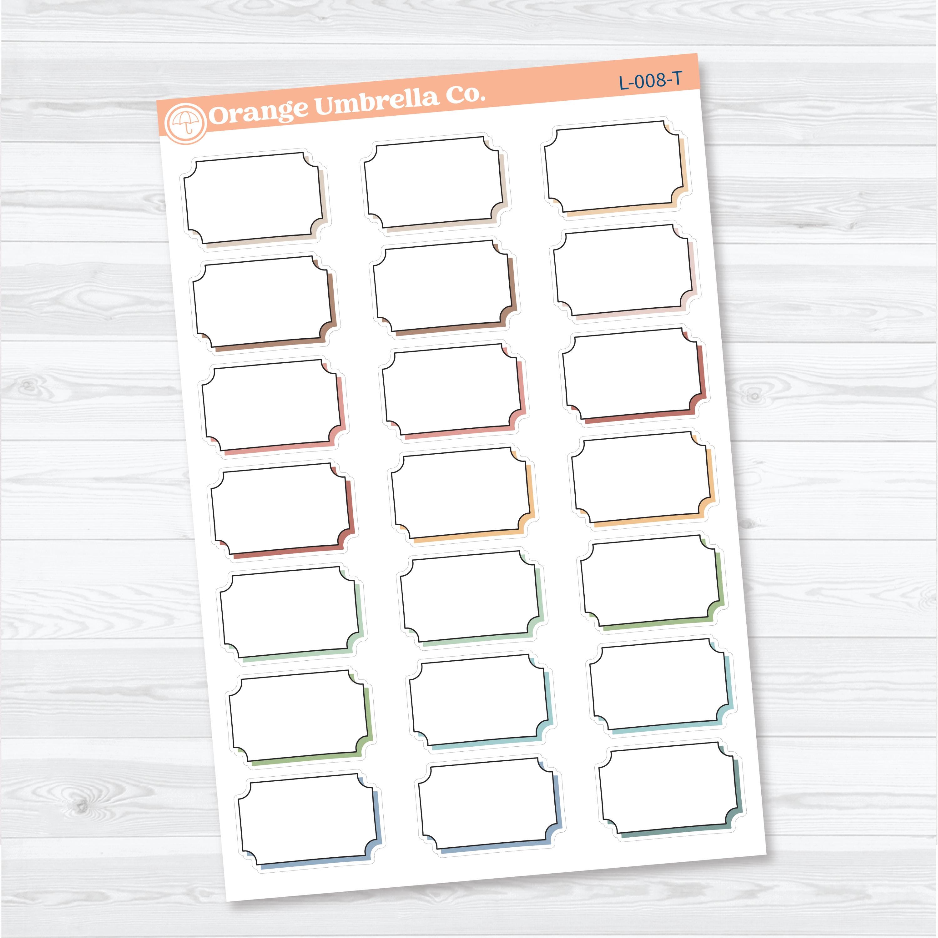 Shadow Ticket Stub Labels | Planner Stickers | L-008