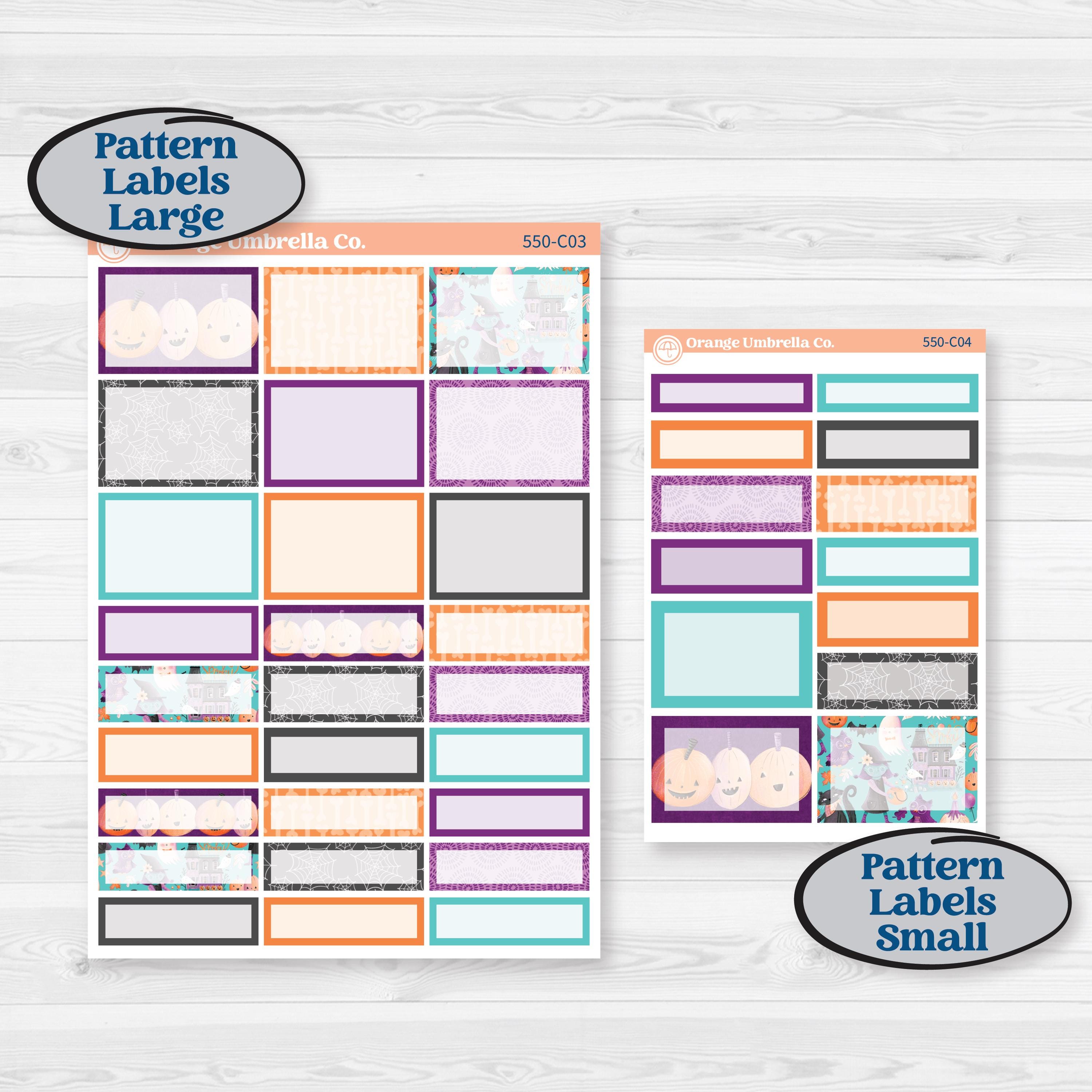 Halloween Planner Kit | Weekly Add-On Labels Planner Kit Stickers | Sweetly Spooky | KIT-550-C