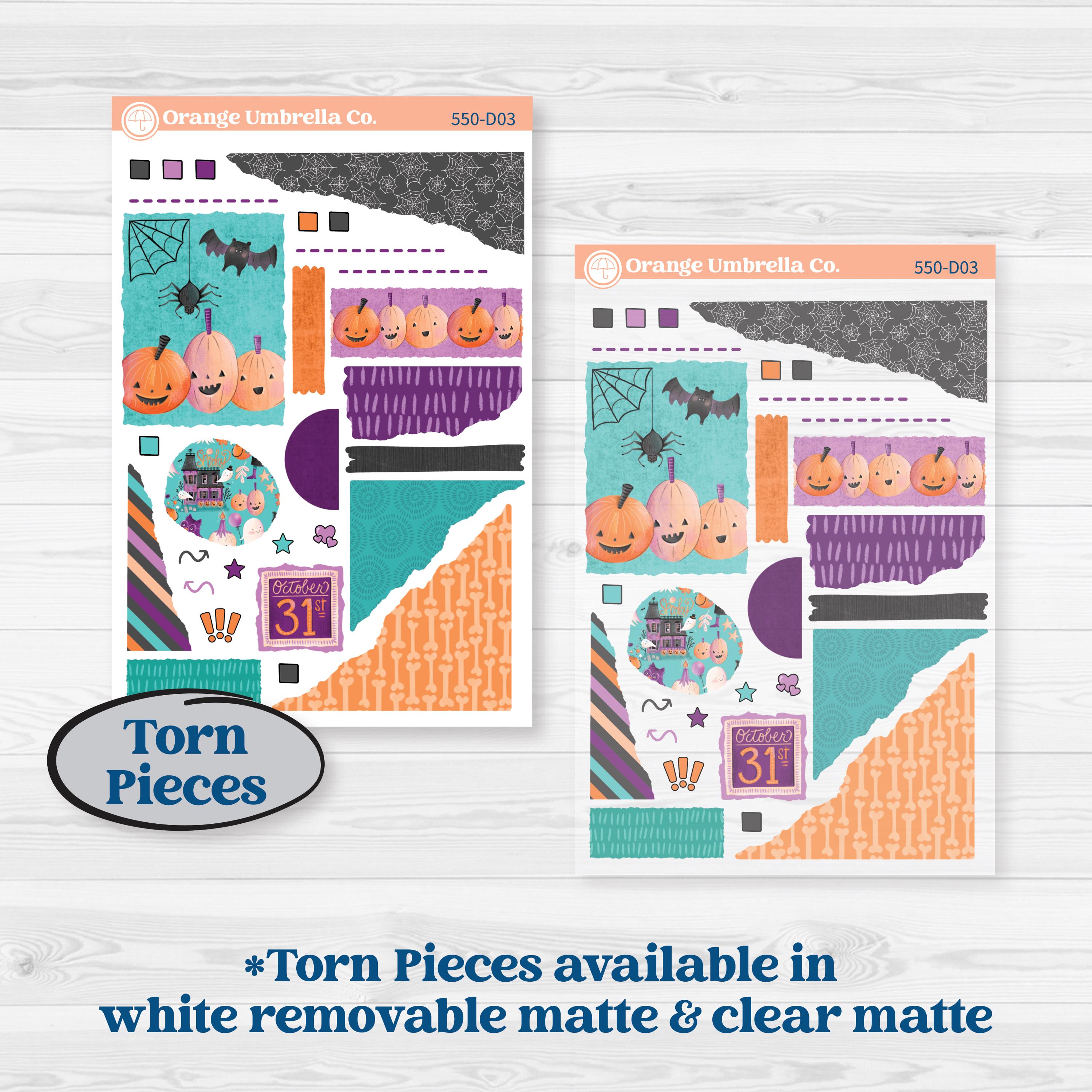Halloween Planner Kit | Journaling or Scrapbooking Kit | Creative Junk Journal Planner Stickers | Sweetly Spooky | KIT-550-D