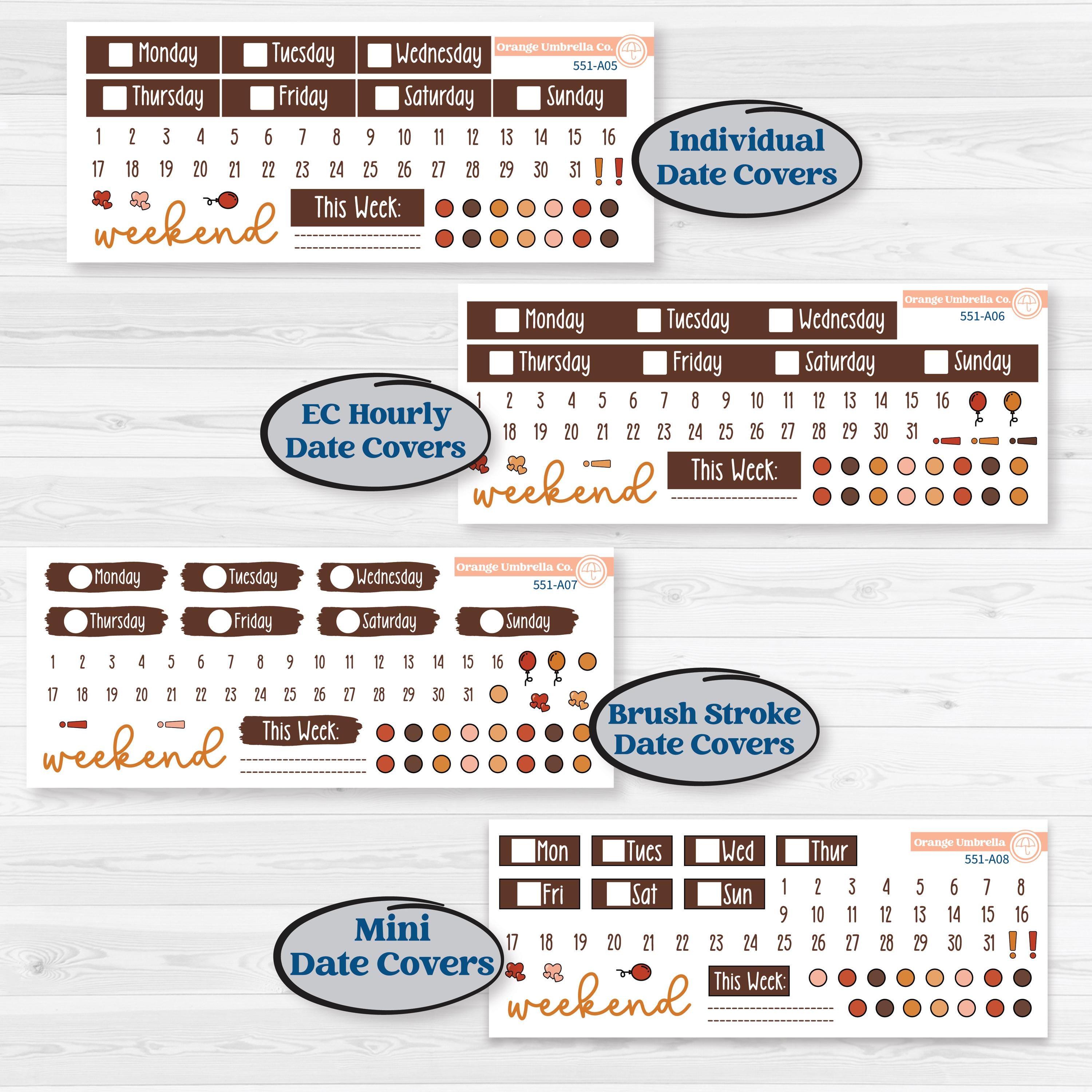 Fall Planner Kit | Weekly Sticker Kit for Vertical Planners like Erin Condren | Autumn Folk | KIT-551-A