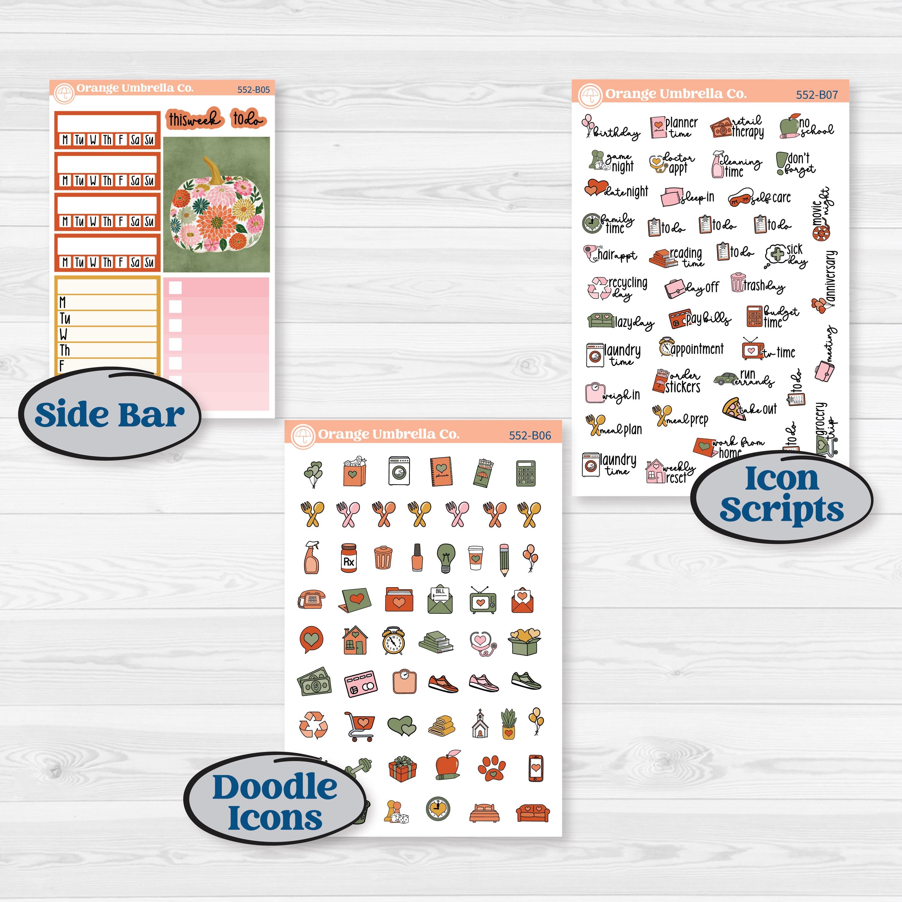 Woodland Planner Kit | Weekly Add-On Planner Kit Stickers | Fox & Fern | KIT-552-B