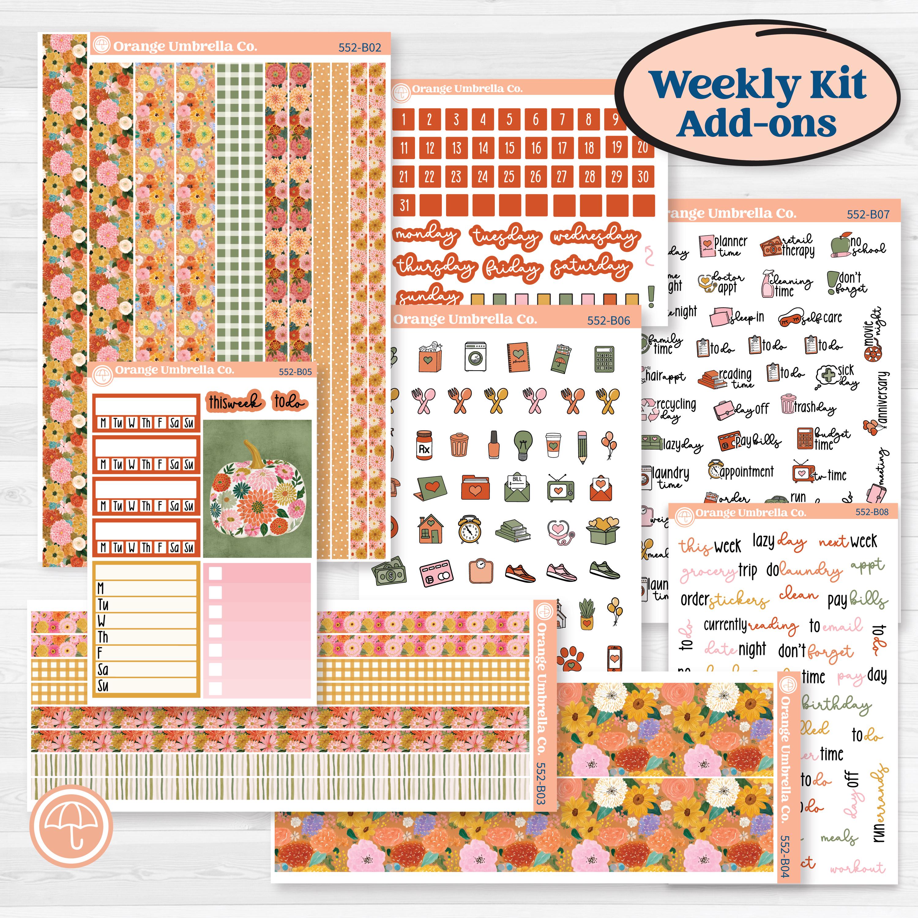 Woodland Planner Kit | Weekly Add-On Planner Kit Stickers | Fox & Fern | KIT-552-B