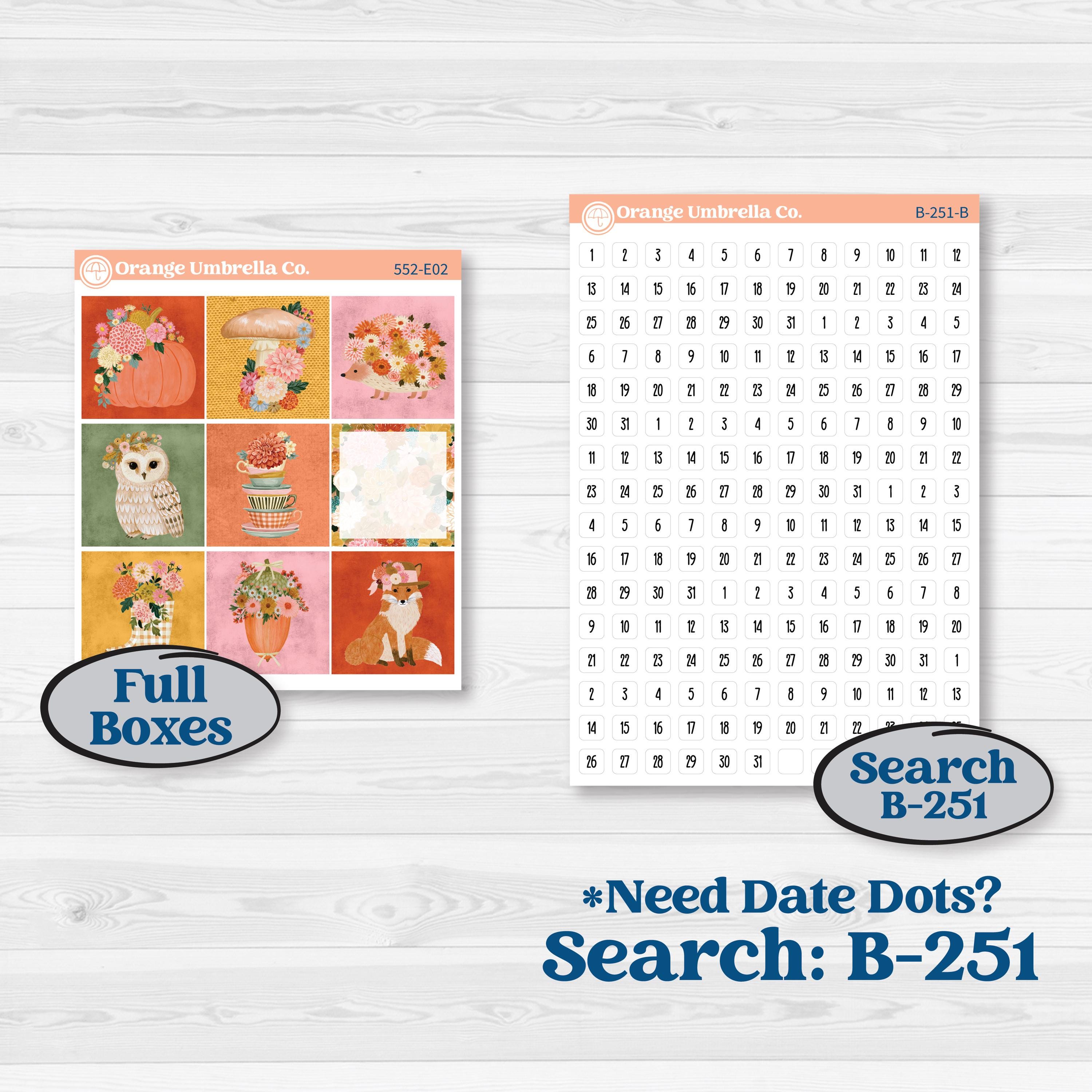 Woodland Planner Kit | Hobonichi Cousin Weekly Daily Planner Kit Stickers | Fox & Fern | KIT-552-E