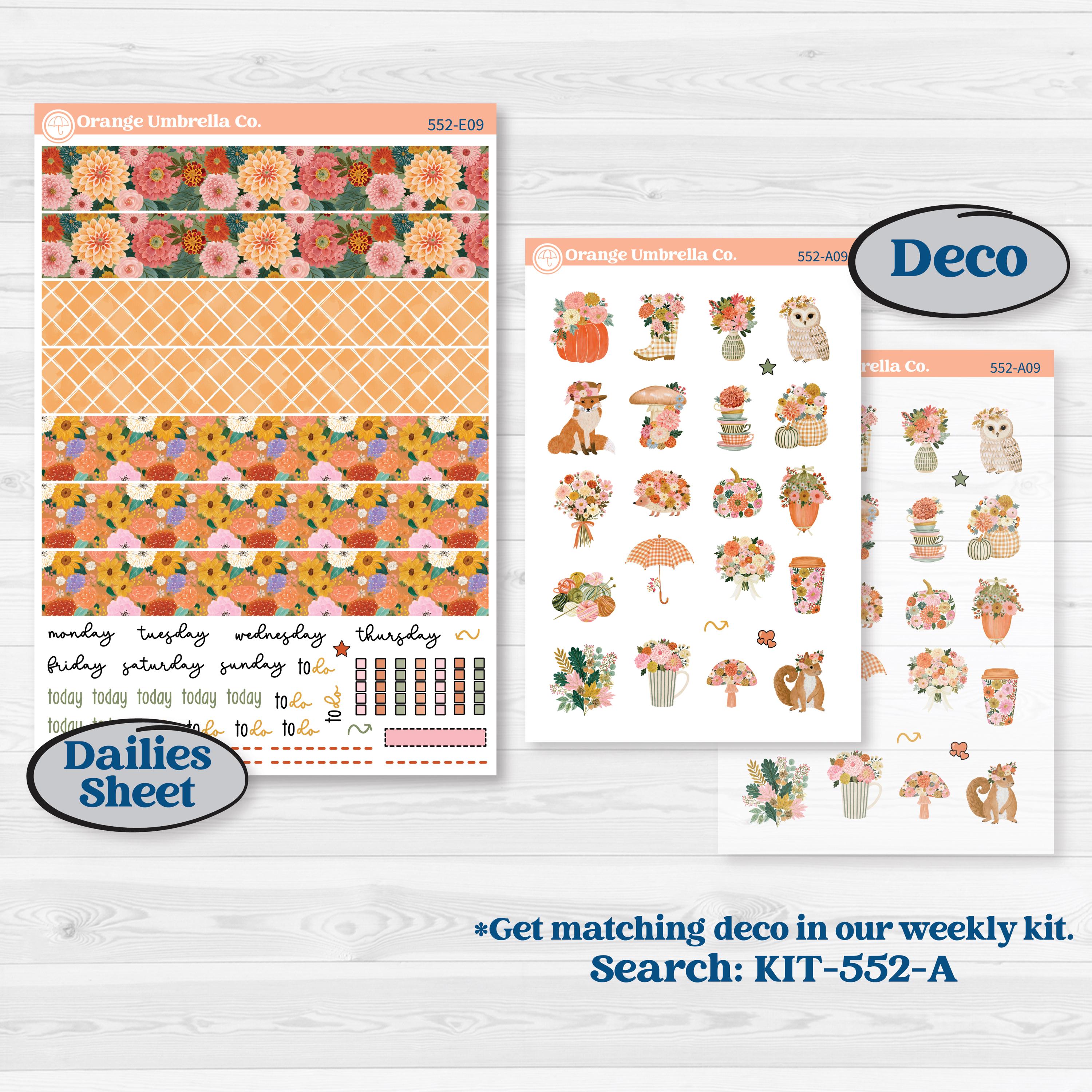 Woodland Planner Kit | Hobonichi Cousin Weekly Daily Planner Kit Stickers | Fox & Fern | KIT-552-E