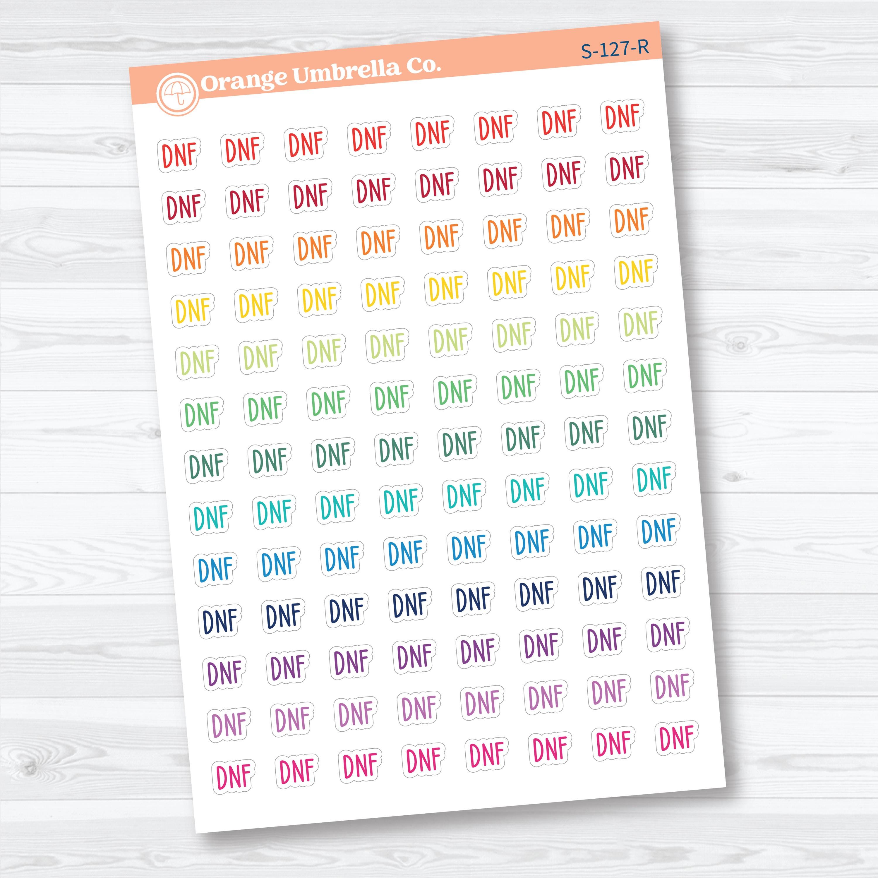 Did Not Finish Scripts | Reading Journal Planner Stickers | S-127