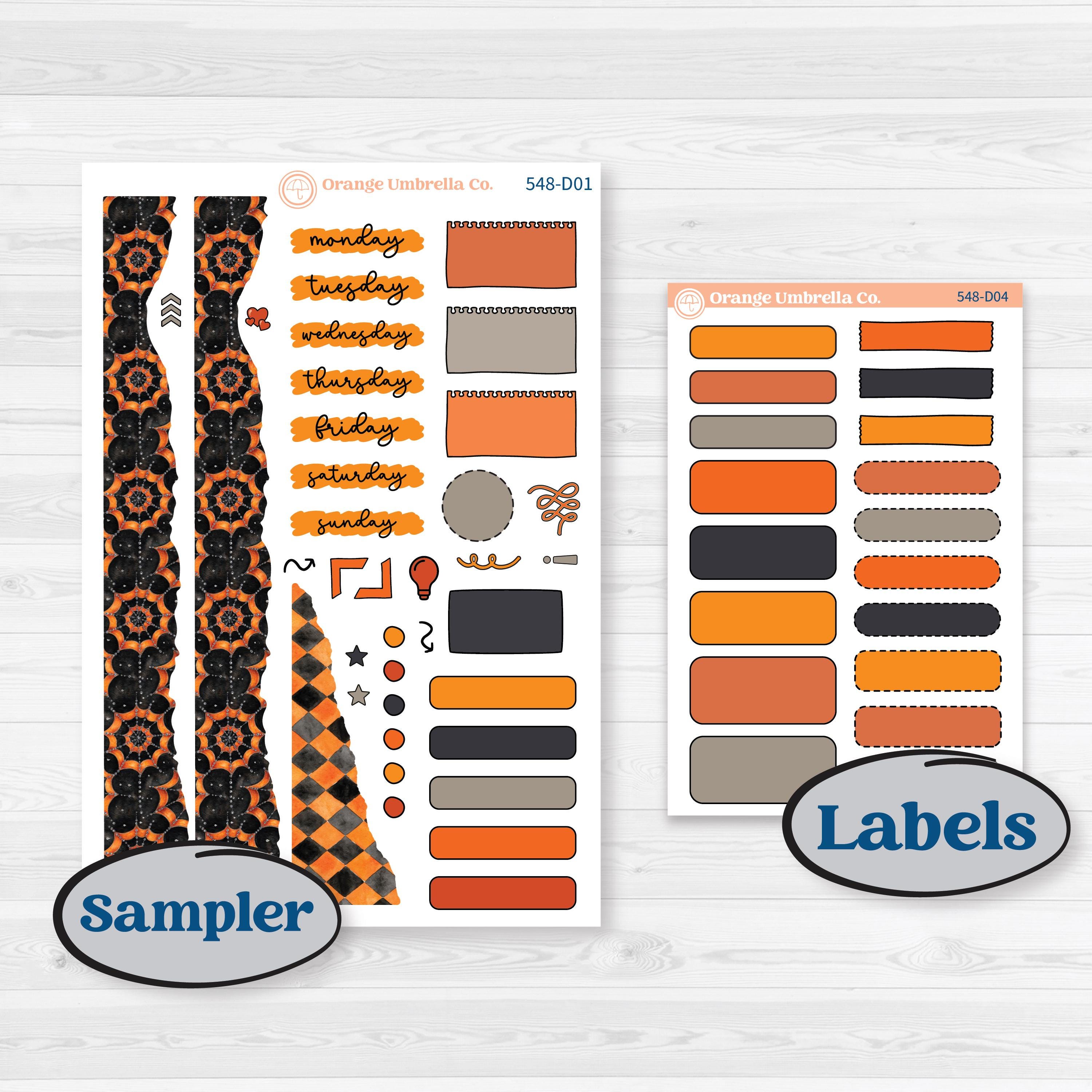 Halloween Planner Kit | Journaling or Scrapbooking Kit | Creative Junk Journal Planner Stickers | Carnival of Curiosities | KIT-548-D