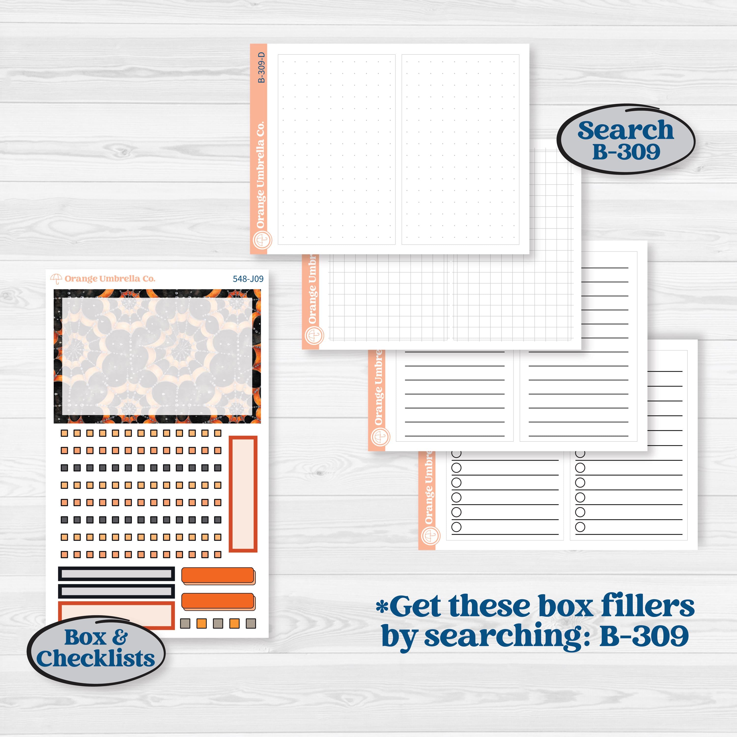 Halloween Planner Kit | A5 Daily Duo Planner Kit Stickers | Carnival of Curiosities | KIT-548-J