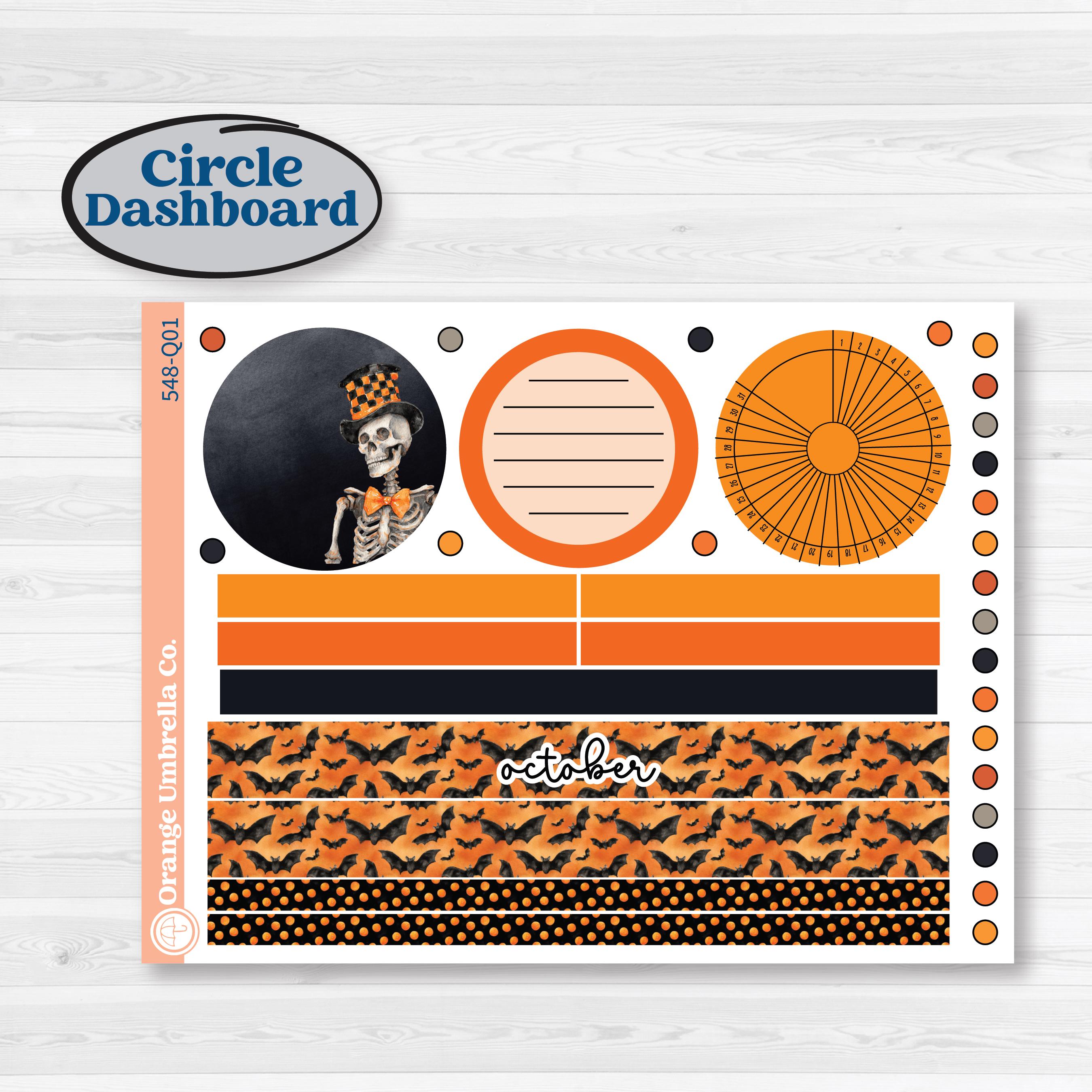 Halloween Planner Kit | 7x9 Plum Monthly & Dashboard Planner Kit Stickers | Carnival of Curiosities | KIT-548-Q