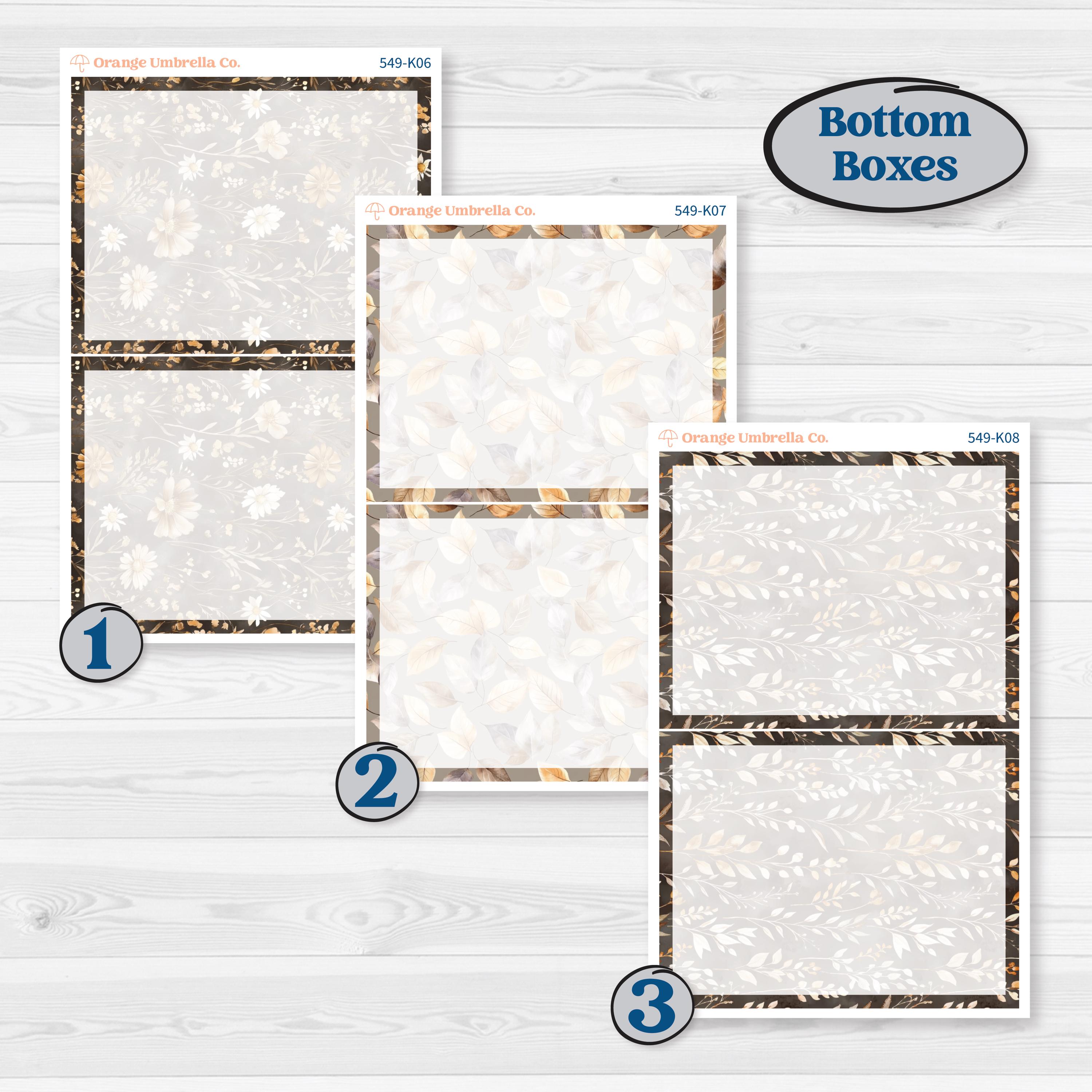 Blue Autumn Planner Kit | 7x9 Erin Condren Daily Duo Planner Kit Stickers | Farmhouse Fall | KIT-549-K