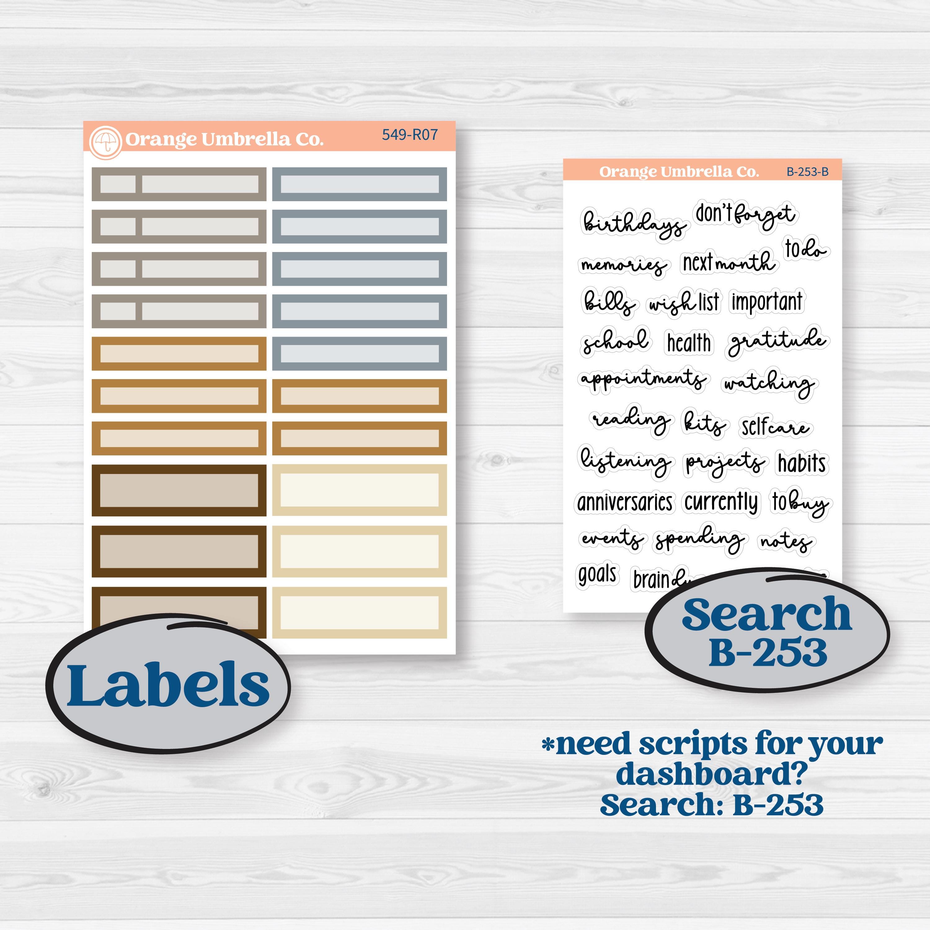 Blue Autumn Planner Kit | 8.5x11 Plum Monthly & Dashboard Planner Kit Stickers | Farmhouse Fall | KIT-549-R