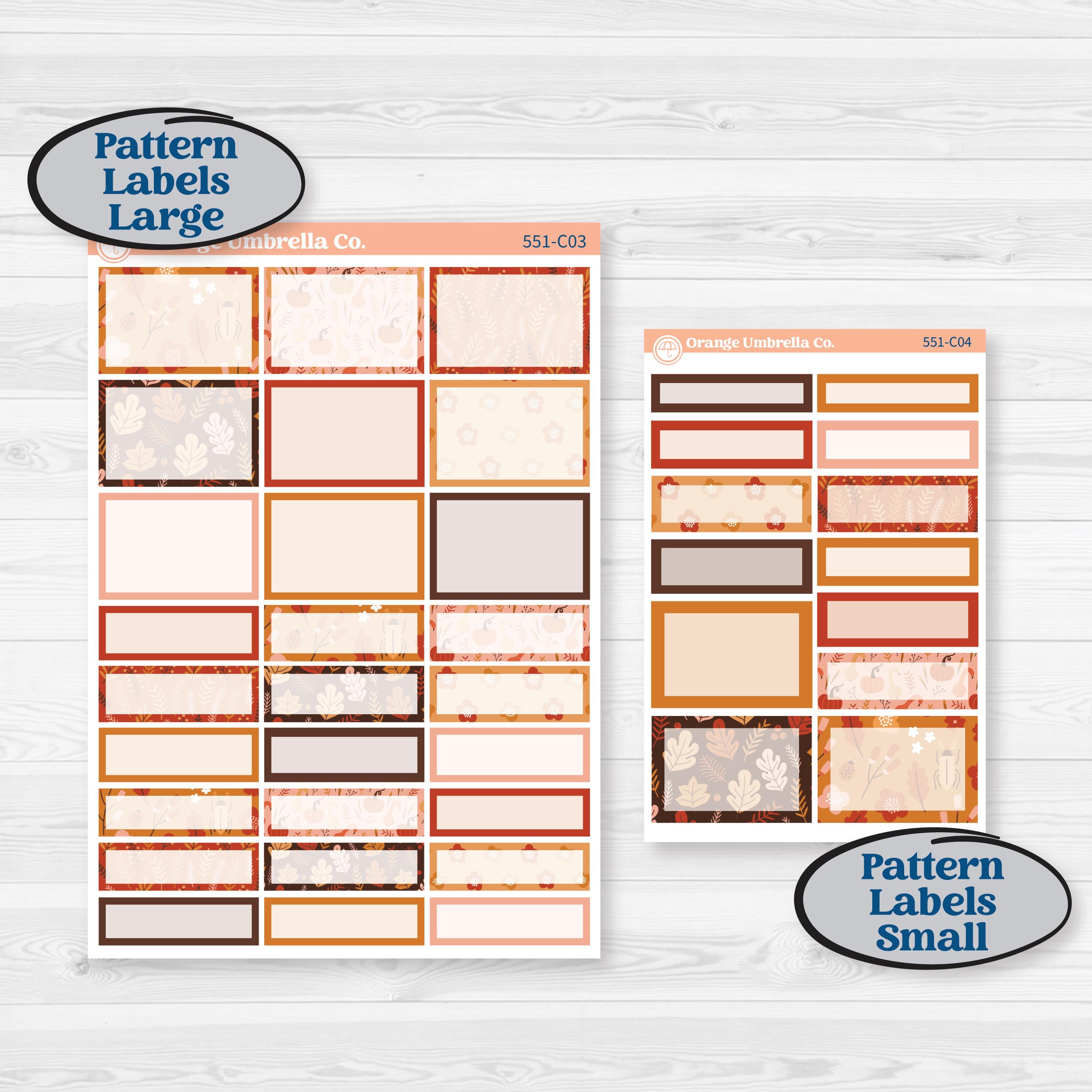Fall Planner Kit | Weekly Add-On Labels Planner Kit Stickers | Autumn Folk | KIT-551-C