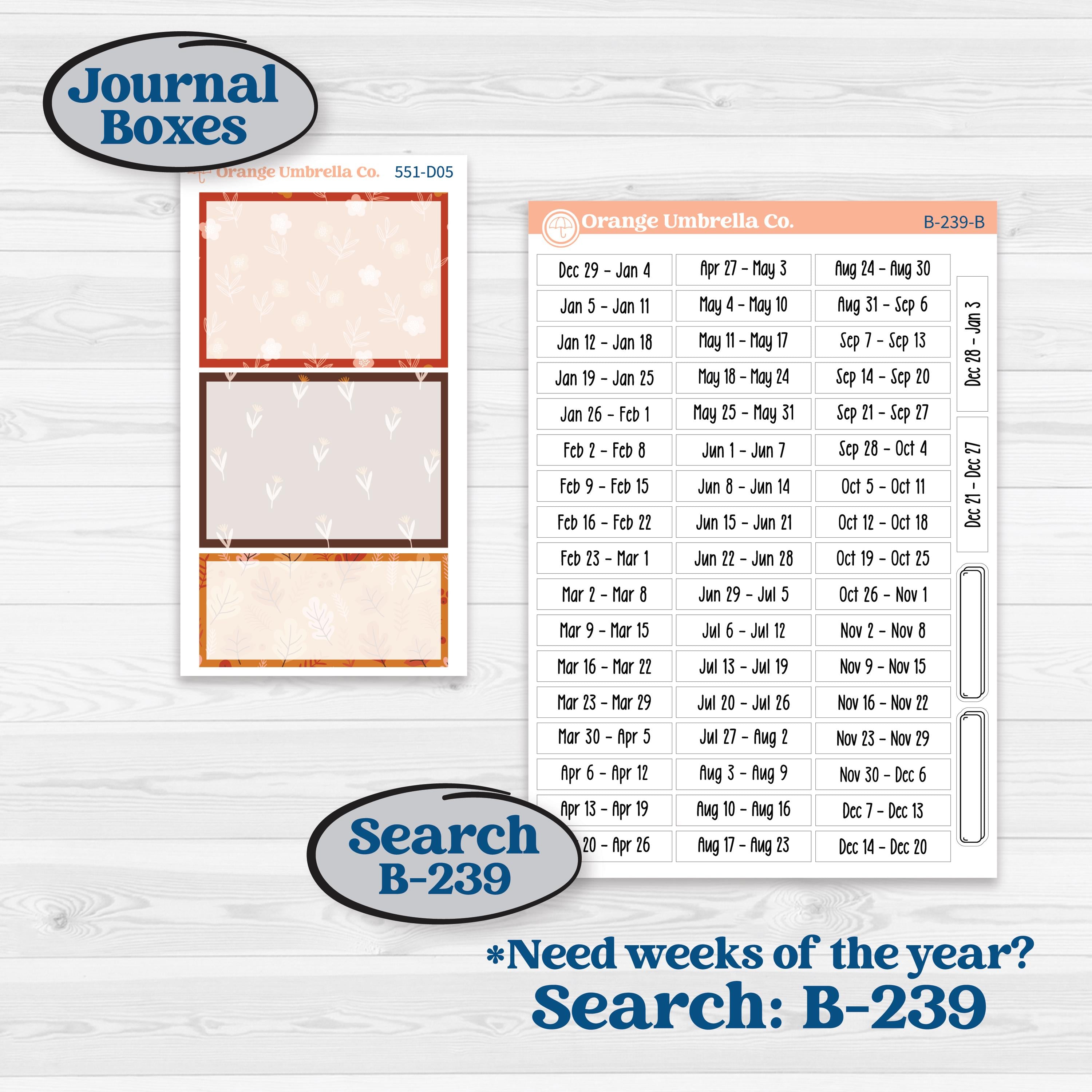 Fall Planner Kit | Journaling or Scrapbooking Kit | Creative Junk Journal Planner Stickers | Autumn Folk | KIT-551-D