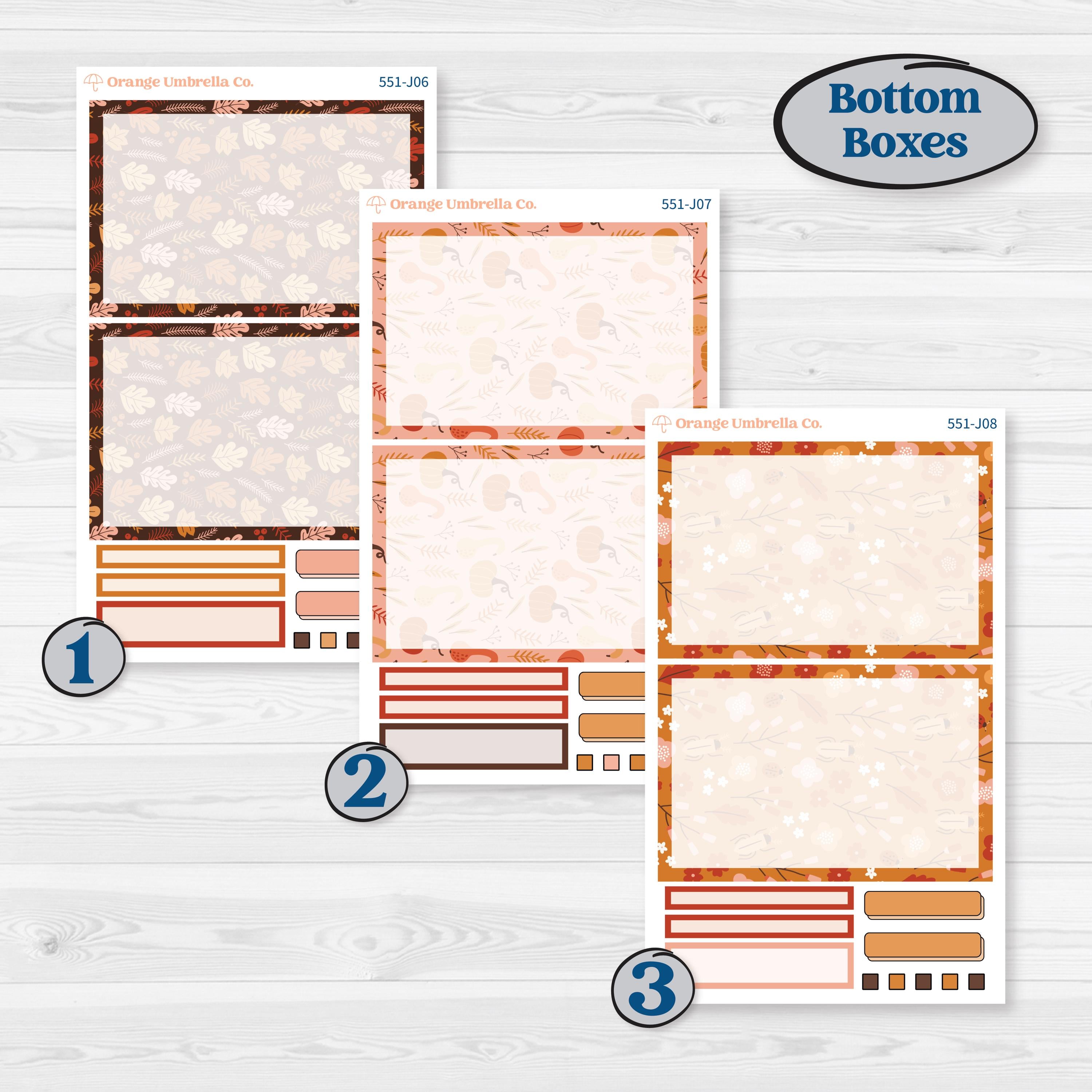 Fall Planner Kit | A5 Daily Duo Planner Kit Stickers | Autumn Folk | KIT-551-J