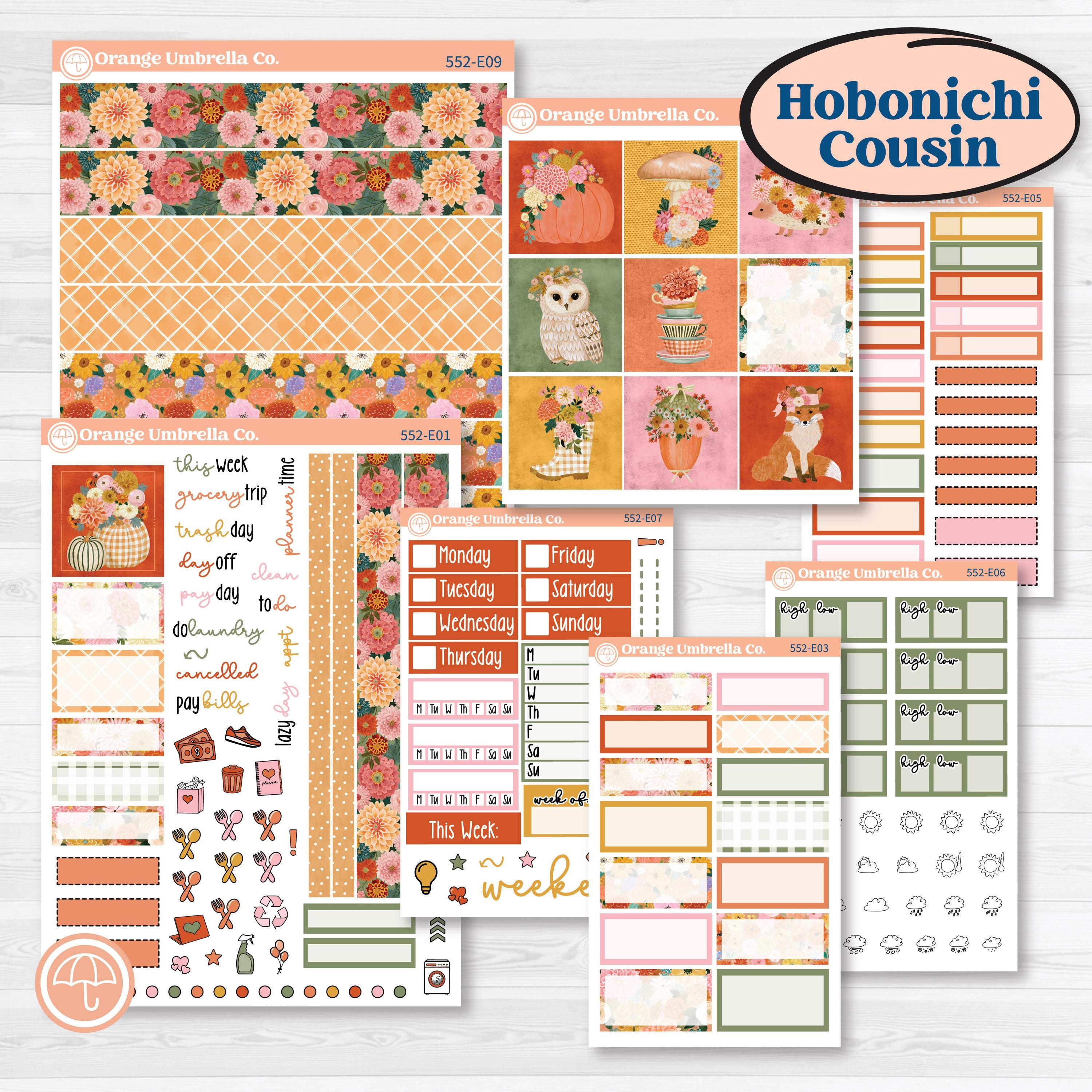 Woodland Planner Kit | Hobonichi Cousin Weekly Daily Planner Kit Stickers | Fox & Fern | KIT-552-E
