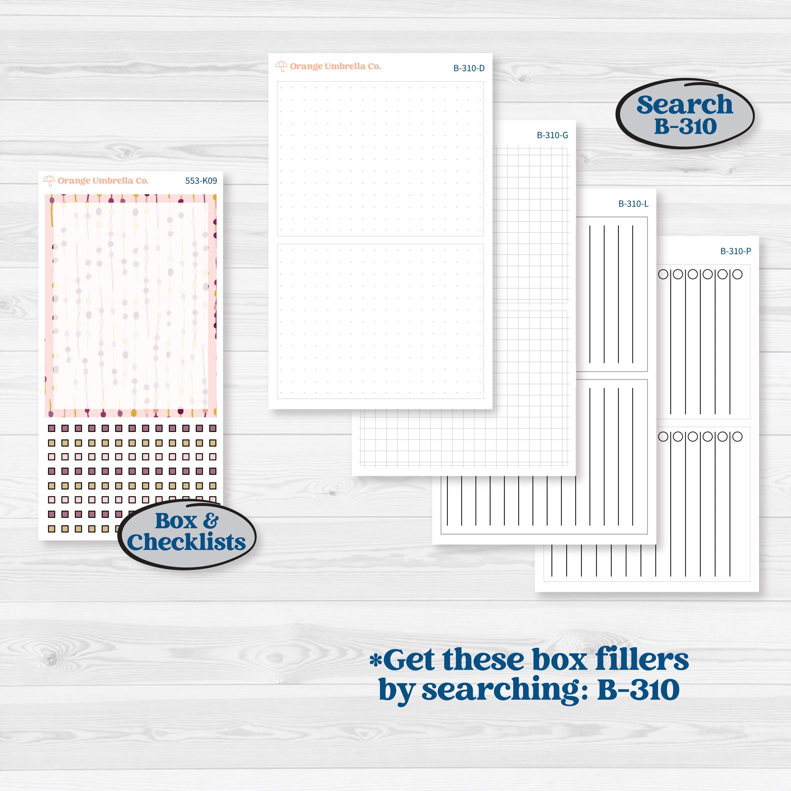 Book Planner Kit | 7x9 Erin Condren Daily Duo Planner Kit Stickers | Garden Library | KIT-553-K