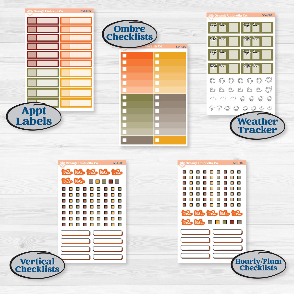 Thanksgiving Planner Kit | Weekly Add-On Labels Planner Kit Stickers | Gather In Gratitude | KIT-554-C