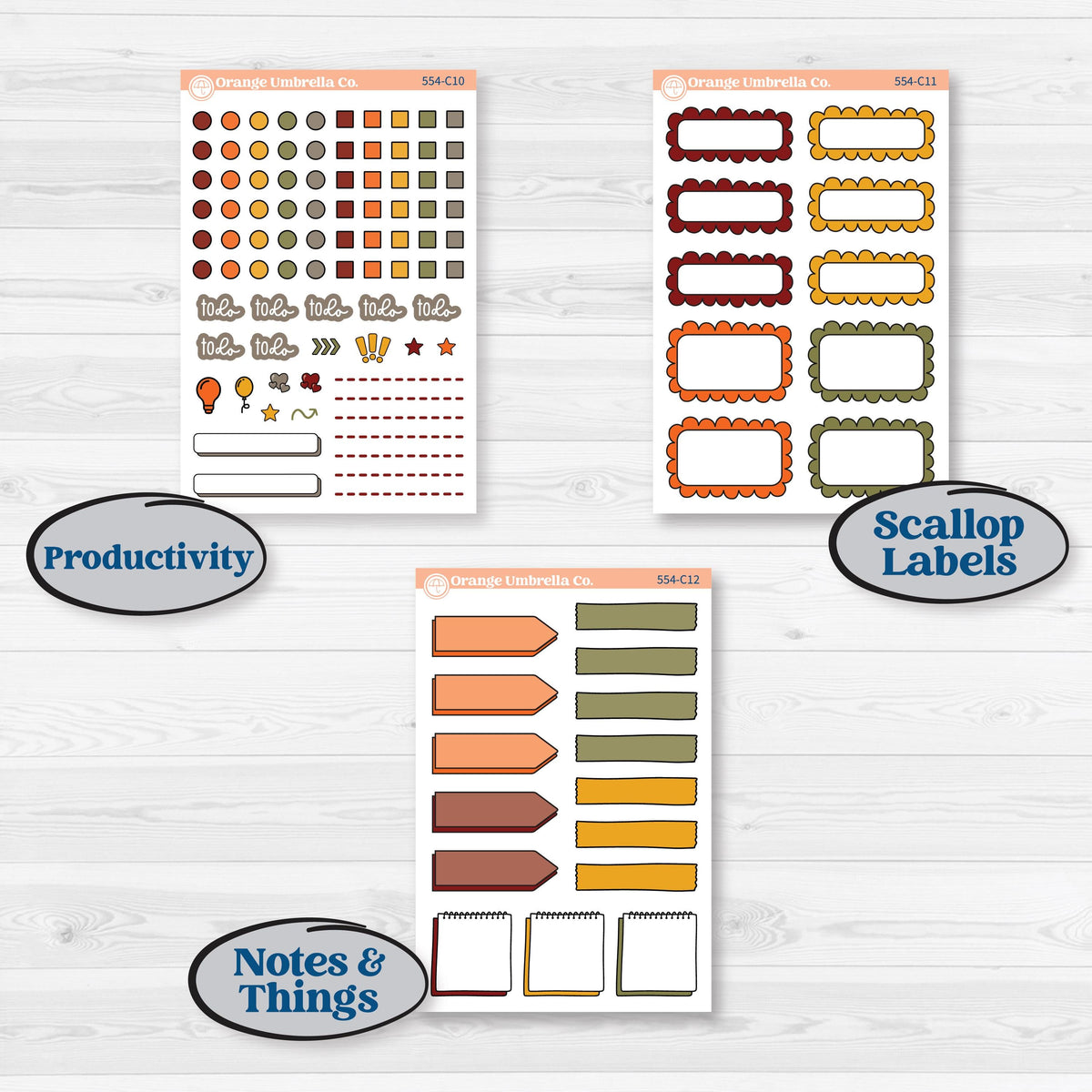 Thanksgiving Planner Kit | Weekly Add-On Labels Planner Kit Stickers | Gather In Gratitude | KIT-554-C