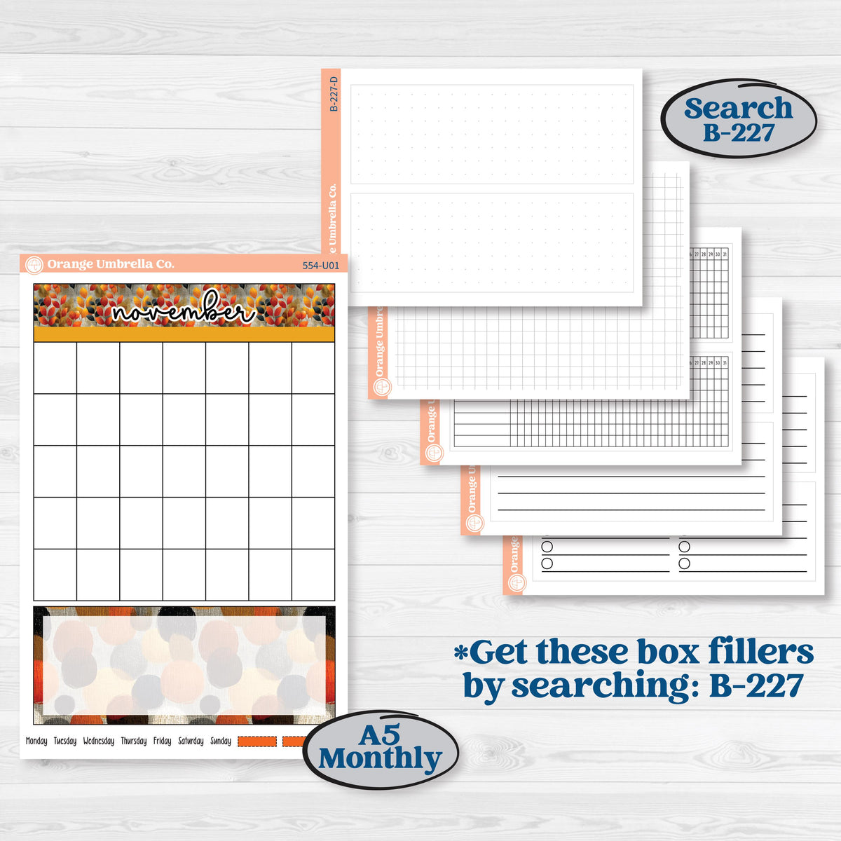 Thanksgiving Planner Kit | Create Your Own Monthly Dashboard Universal | Monthly & Reading Log Sticker Kit | Gather In Gratitude | KIT-554-U