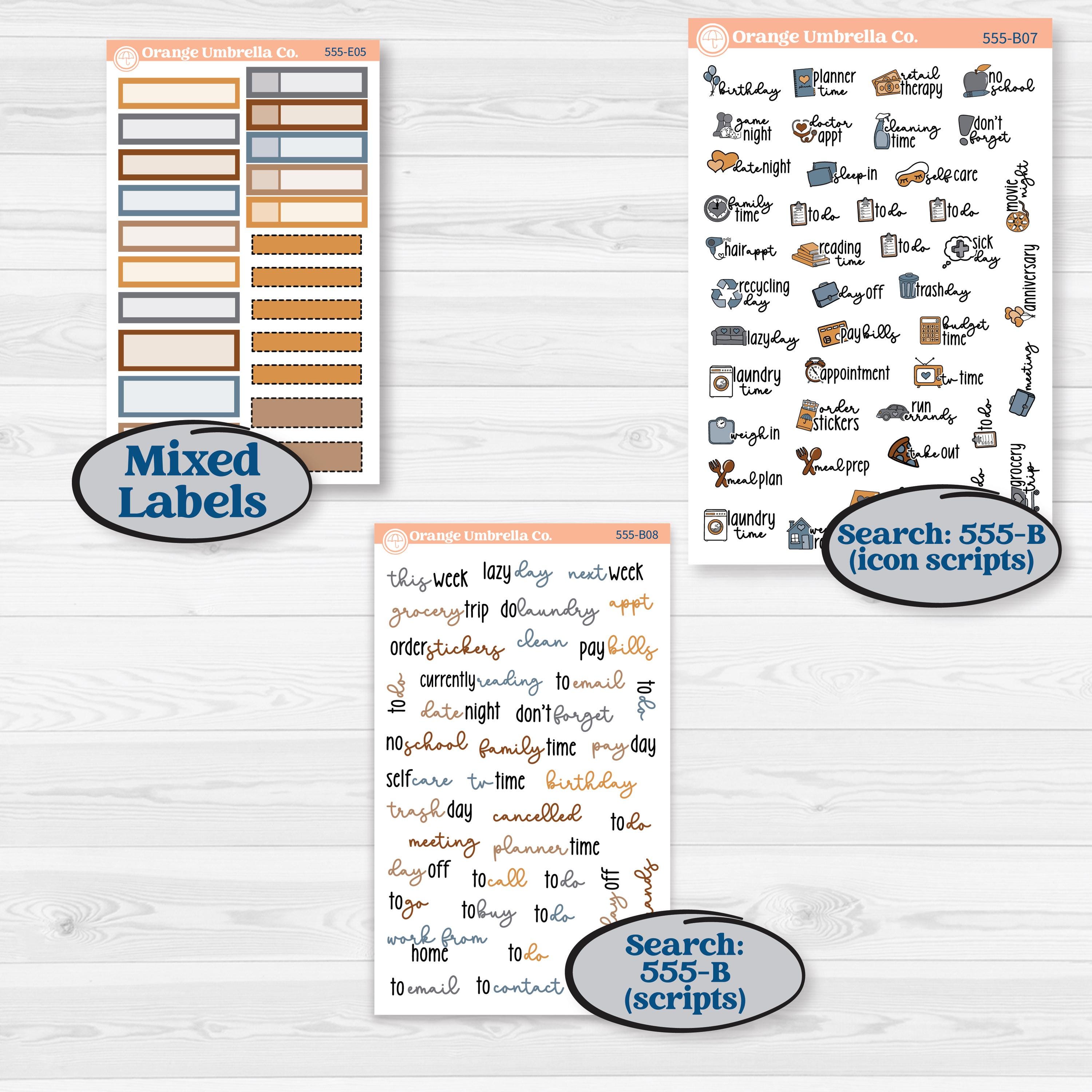 Reading Planner Kit | Hobonichi Cousin Weekly & Daily Planner Kit Stickers | Reading Weather | KIT-555-E