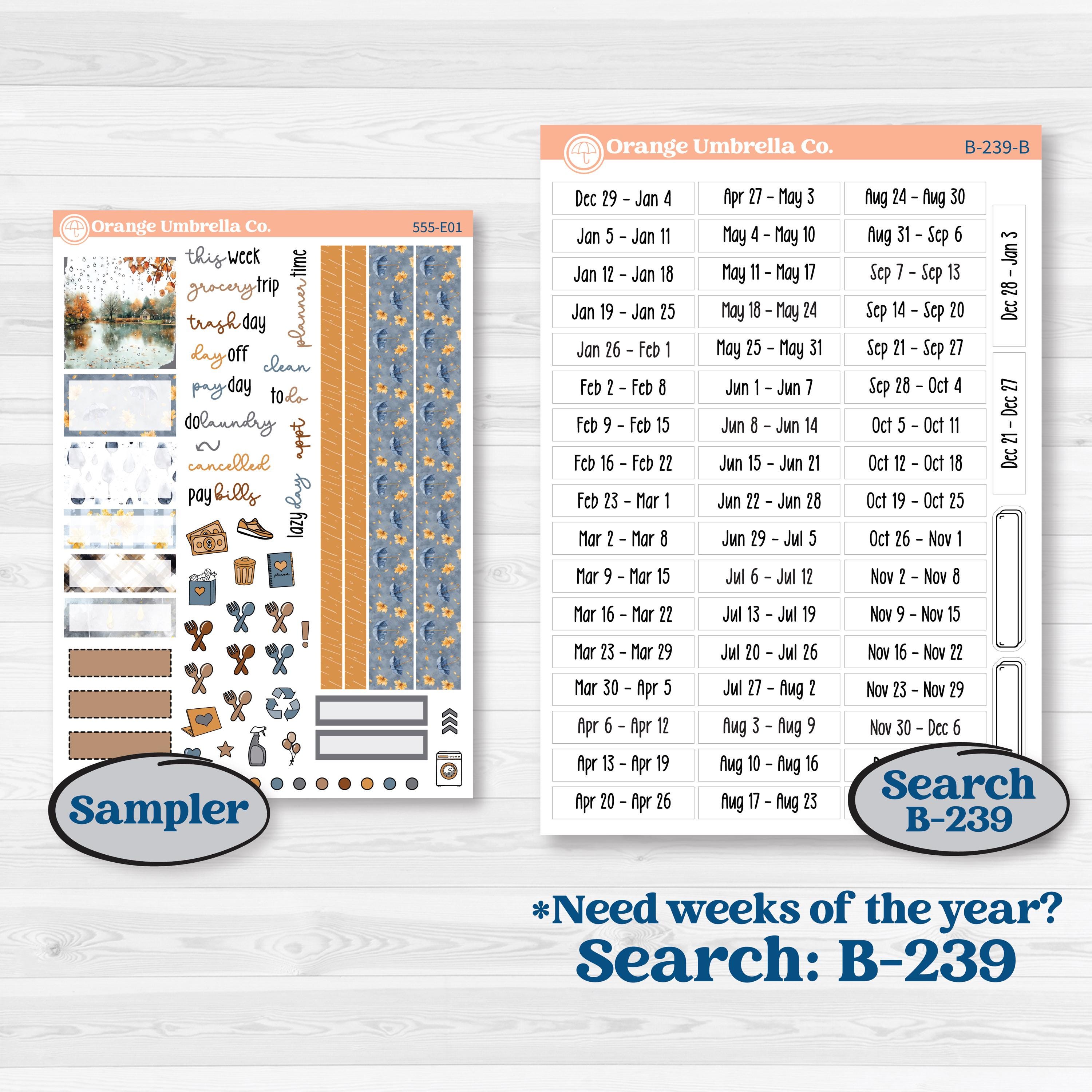 Reading Planner Kit | Hobonichi Cousin Weekly & Daily Planner Kit Stickers | Reading Weather | KIT-555-E