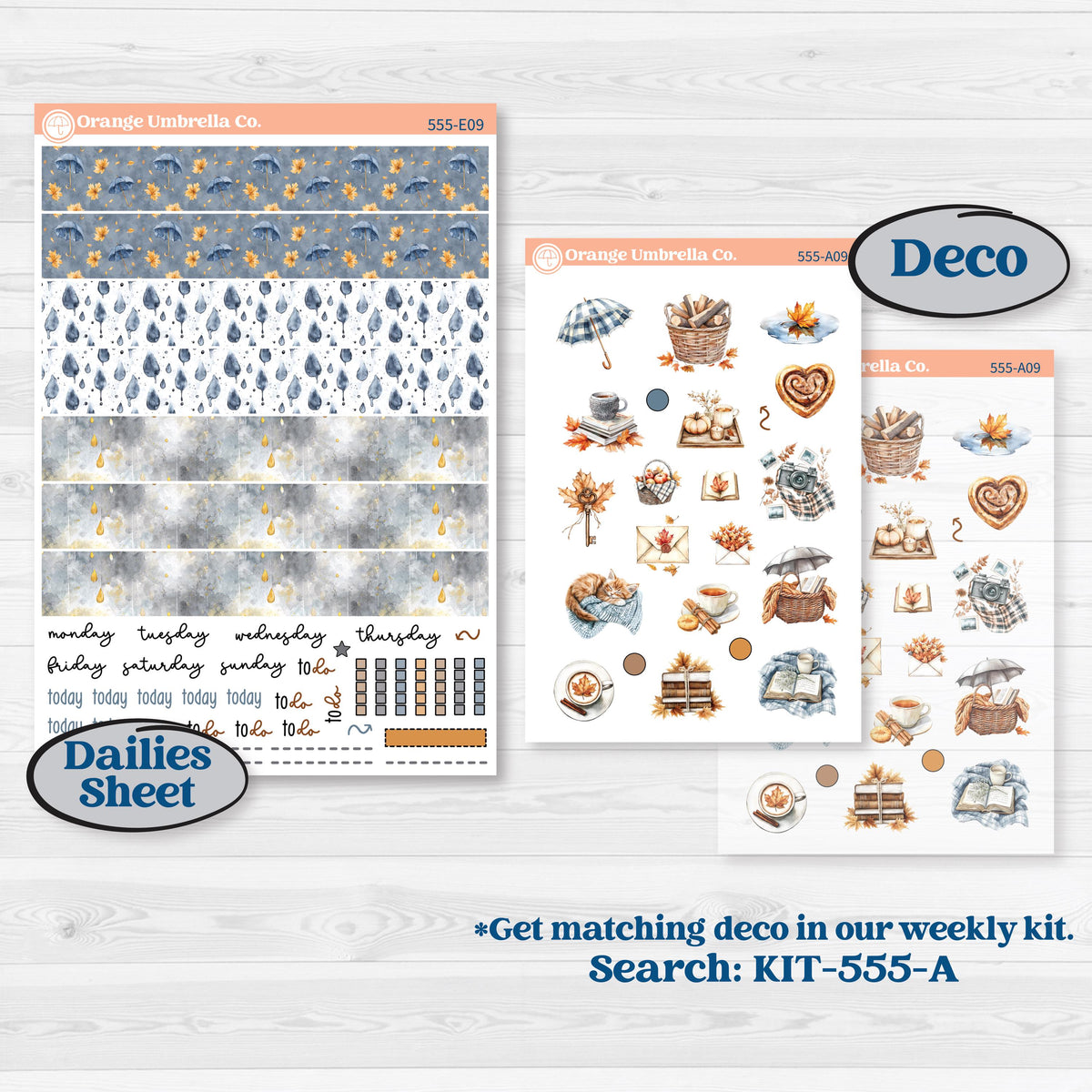 Reading Planner Kit | Hobonichi Cousin Weekly & Daily Planner Kit Stickers | Reading Weather | KIT-555-E