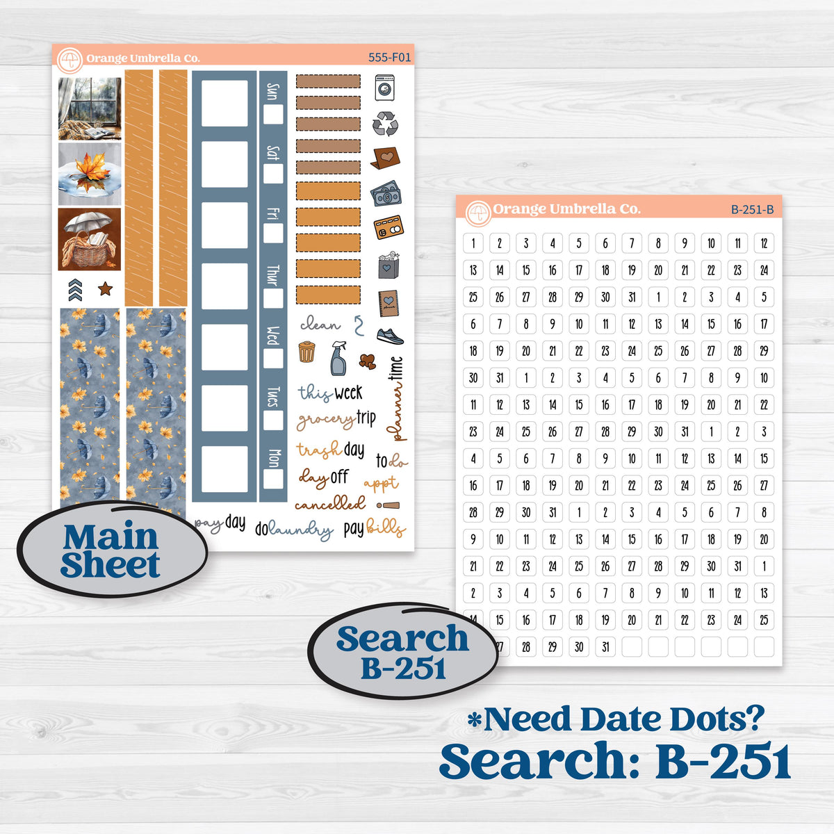 Reading Planner Kit | Hobonichi Weeks Weekly Planner Kit Stickers | Reading Weather | KIT-555-F