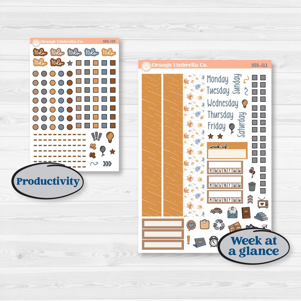 Reading Planner Kit | A5 Daily Duo Planner Kit Stickers | Reading Weather | KIT-555-J