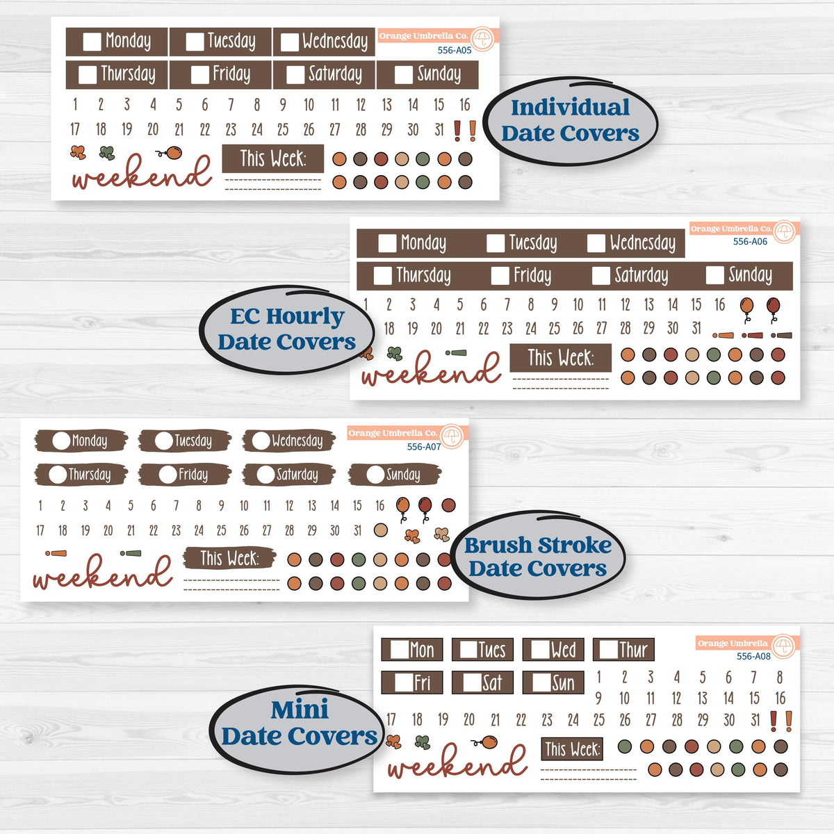Woodland Animal Kit | Weekly Sticker Kit for Vertical Planners like Erin Condren | Woodland Zoo | KIT-556-A