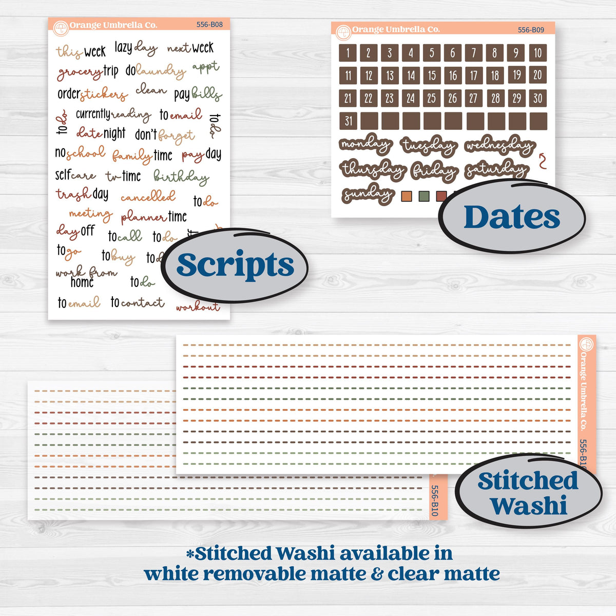 Woodland Animal Kit | Weekly Add-On Planner Kit Stickers | Woodland Zoo | KIT-556-B