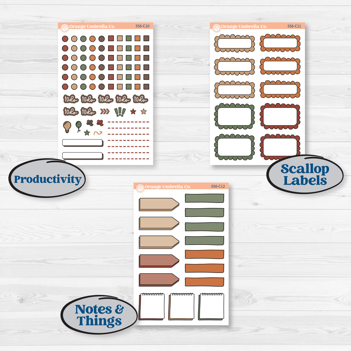 Woodland Animal Kit | Weekly Add-On Labels Planner Kit Stickers | Woodland Zoo | KIT-556-C